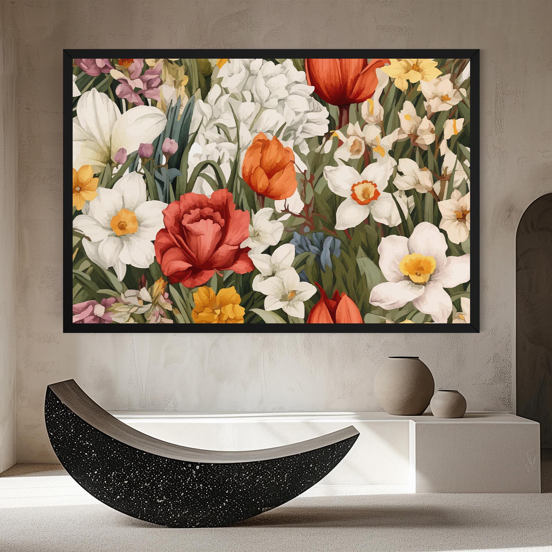 Vászonkép Orange Red Spring mockup 8