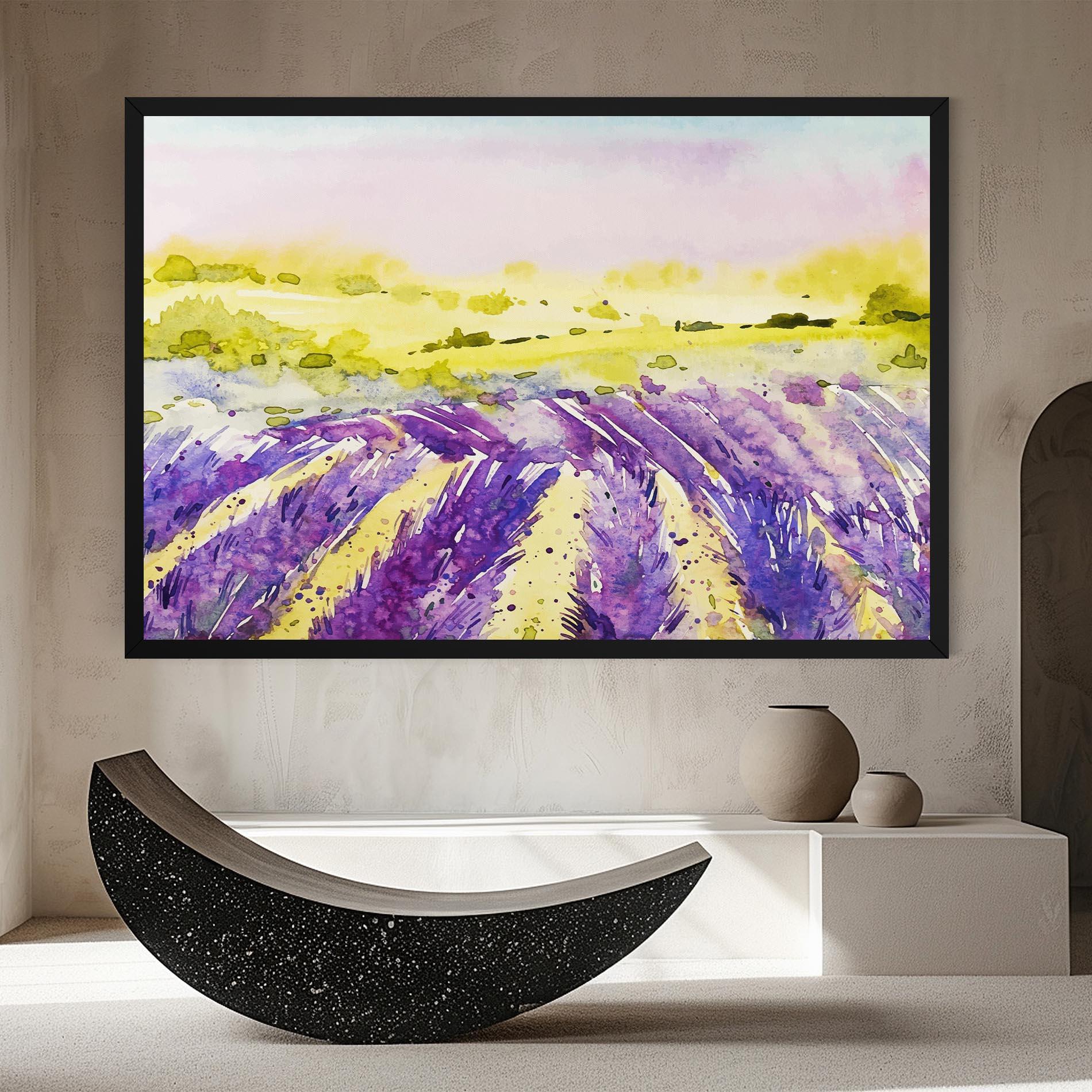 Vászonkép Purple Spring Field mockup 8