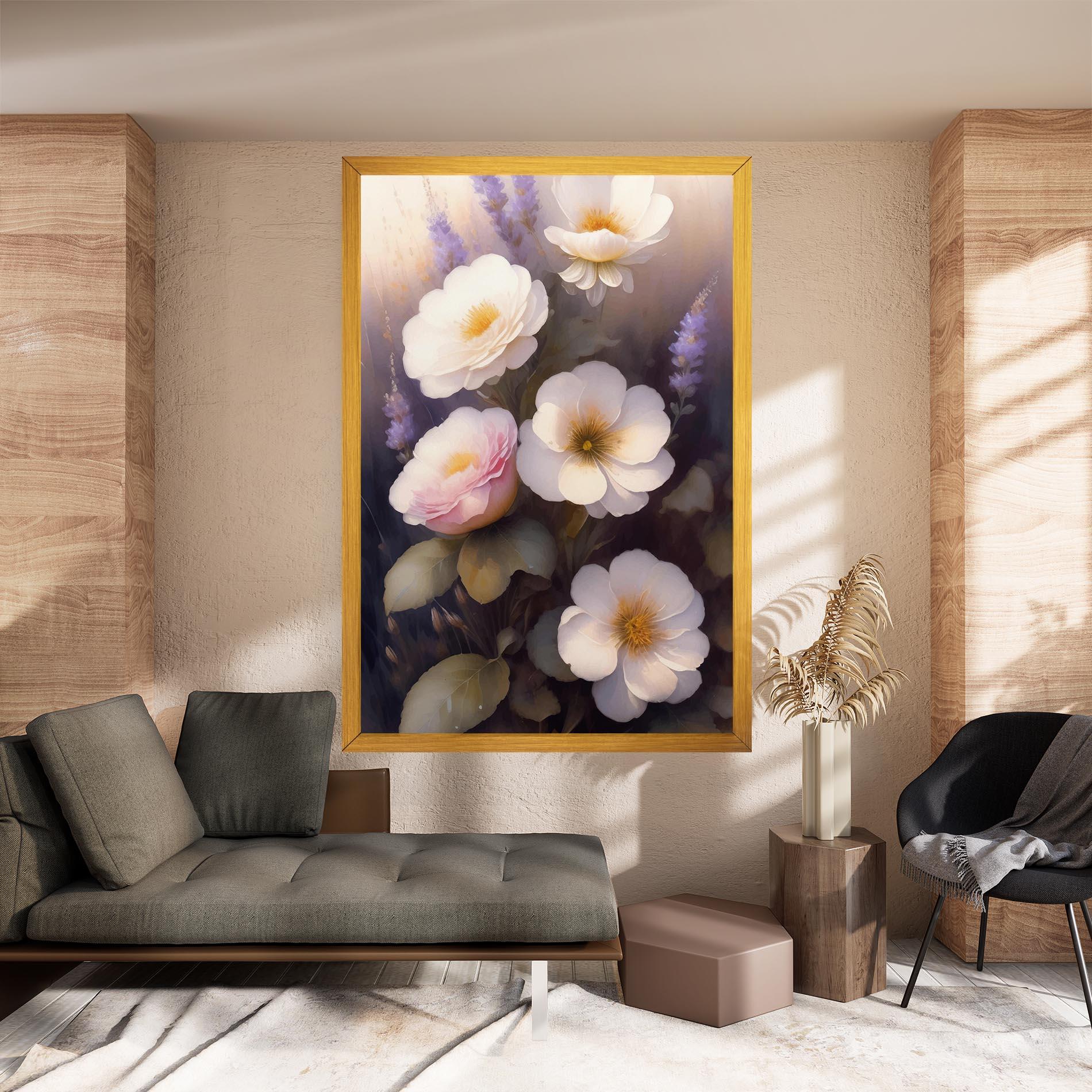 Vászonkép Cream Flower Spring mockup 8