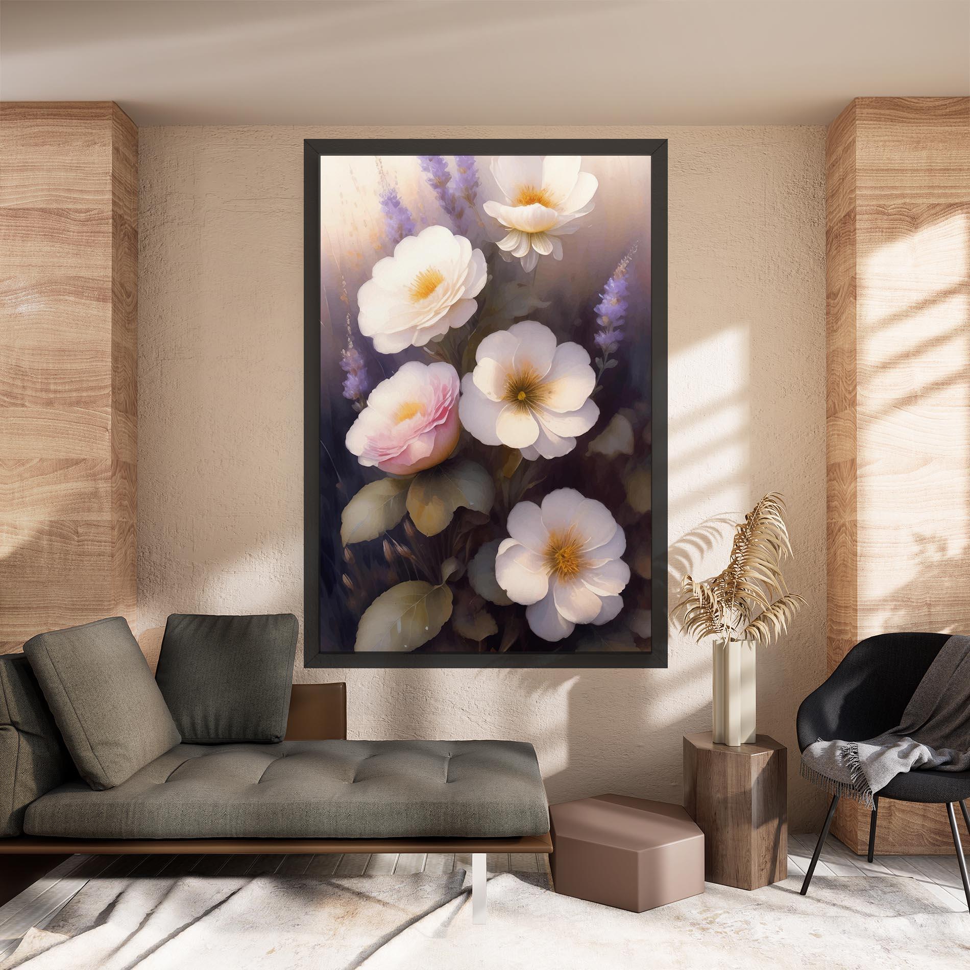 Vászonkép Cream Flower Spring mockup 8