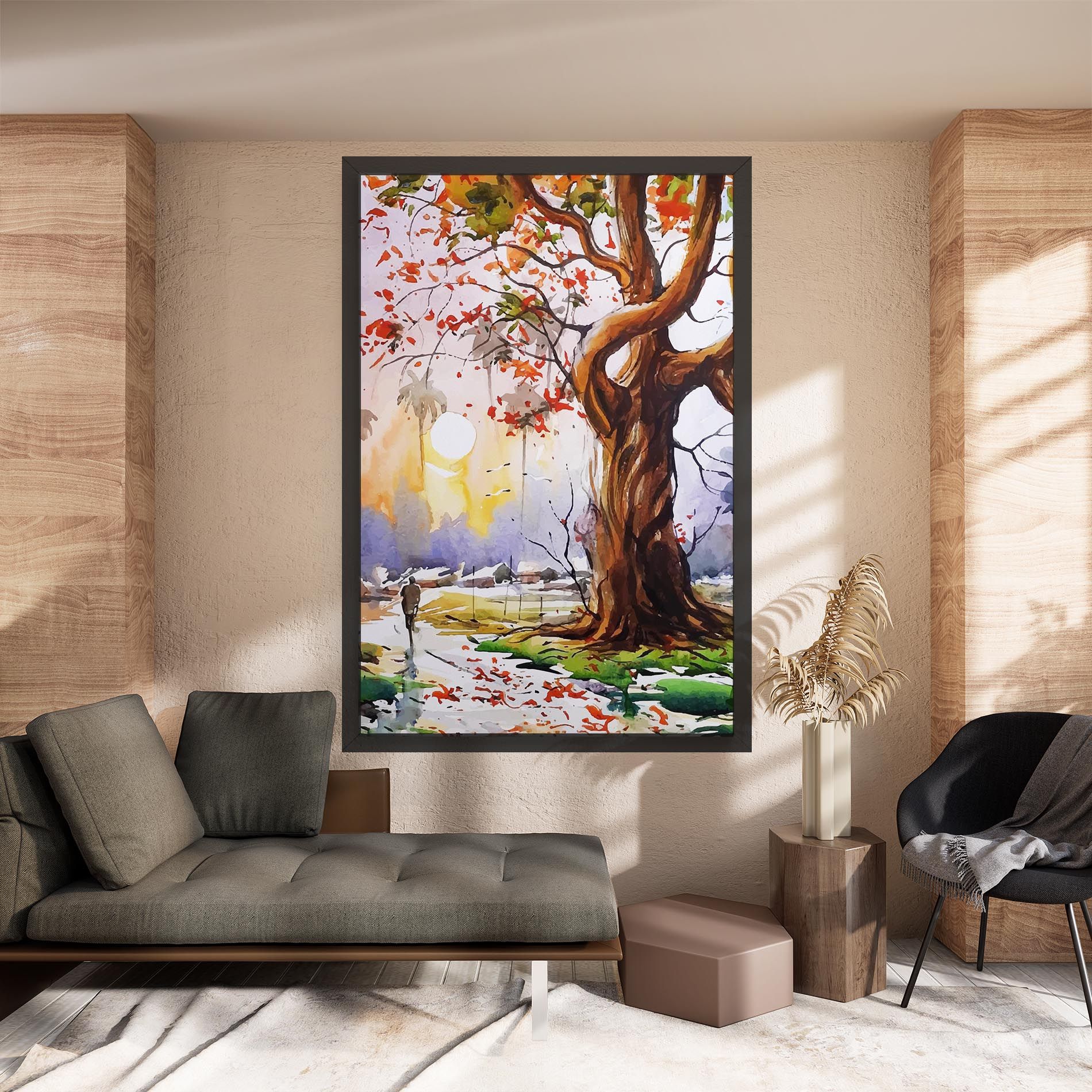 Watercolor Spring Tree mockup 8