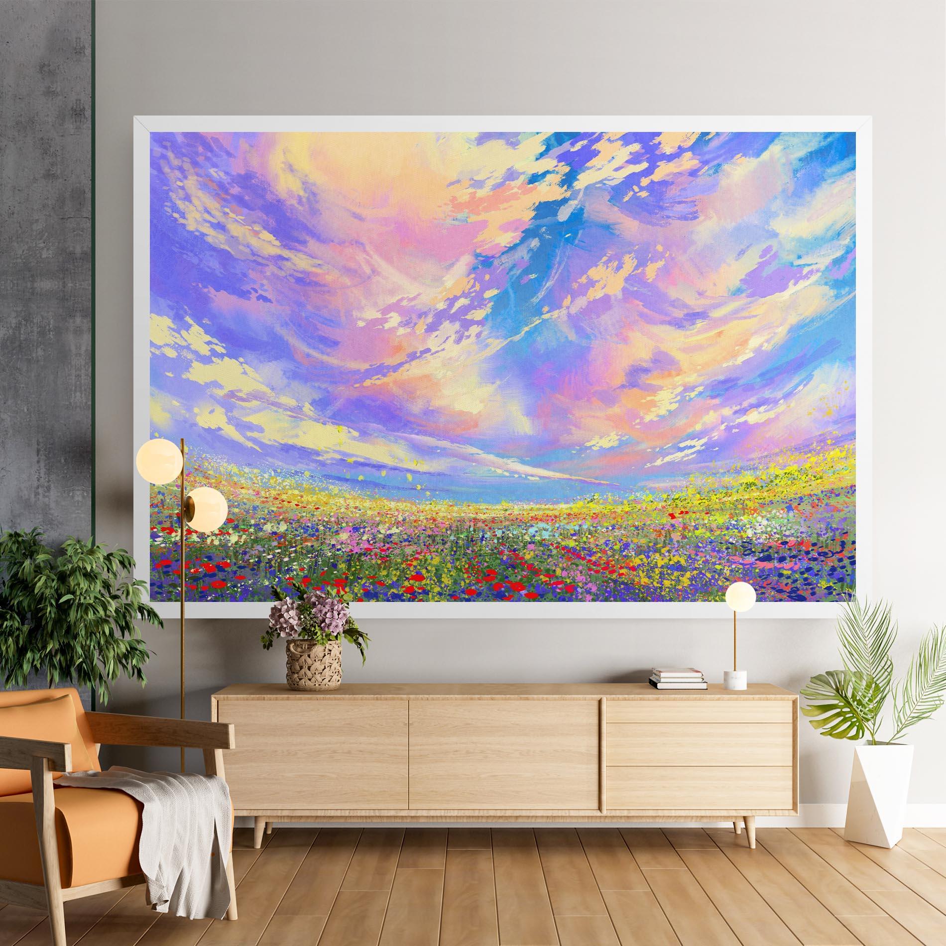 Vászonkép Spring Field mockup 9