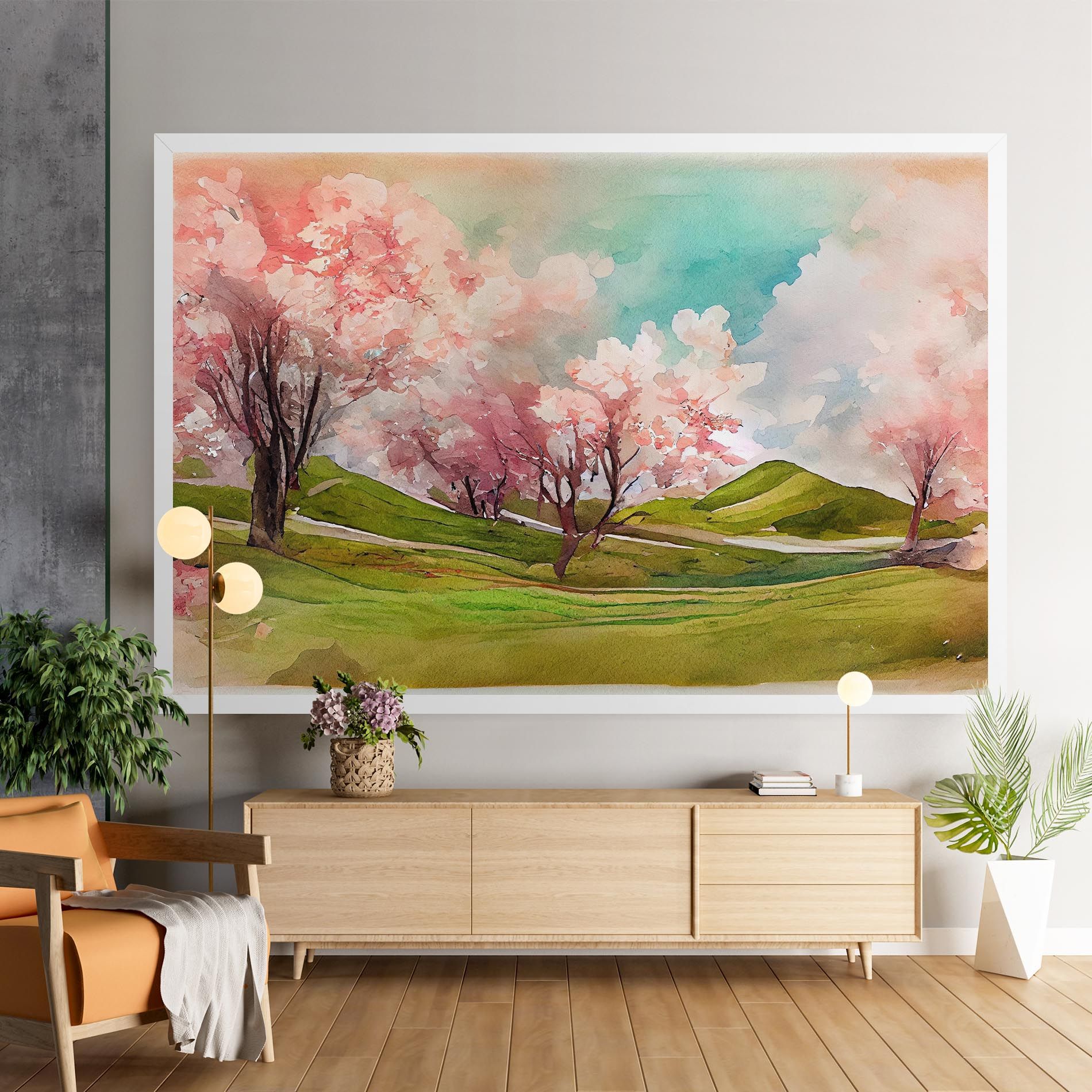 Spring Trees Painting mockup 9