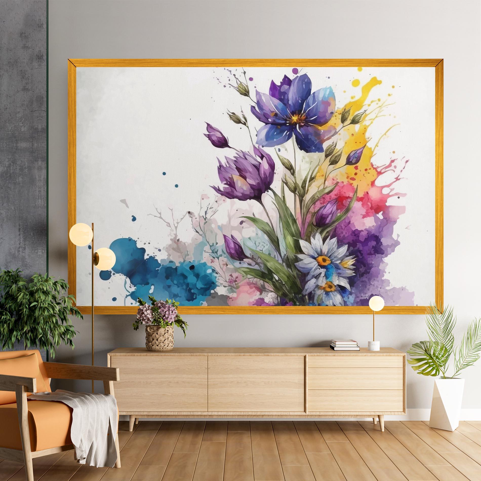 Vászonkép Art Flowers Spring mockup 9