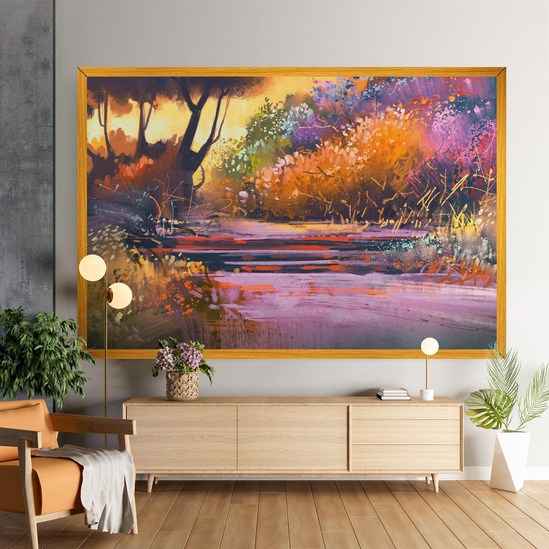 Landscape Colorful Trees mockup 9