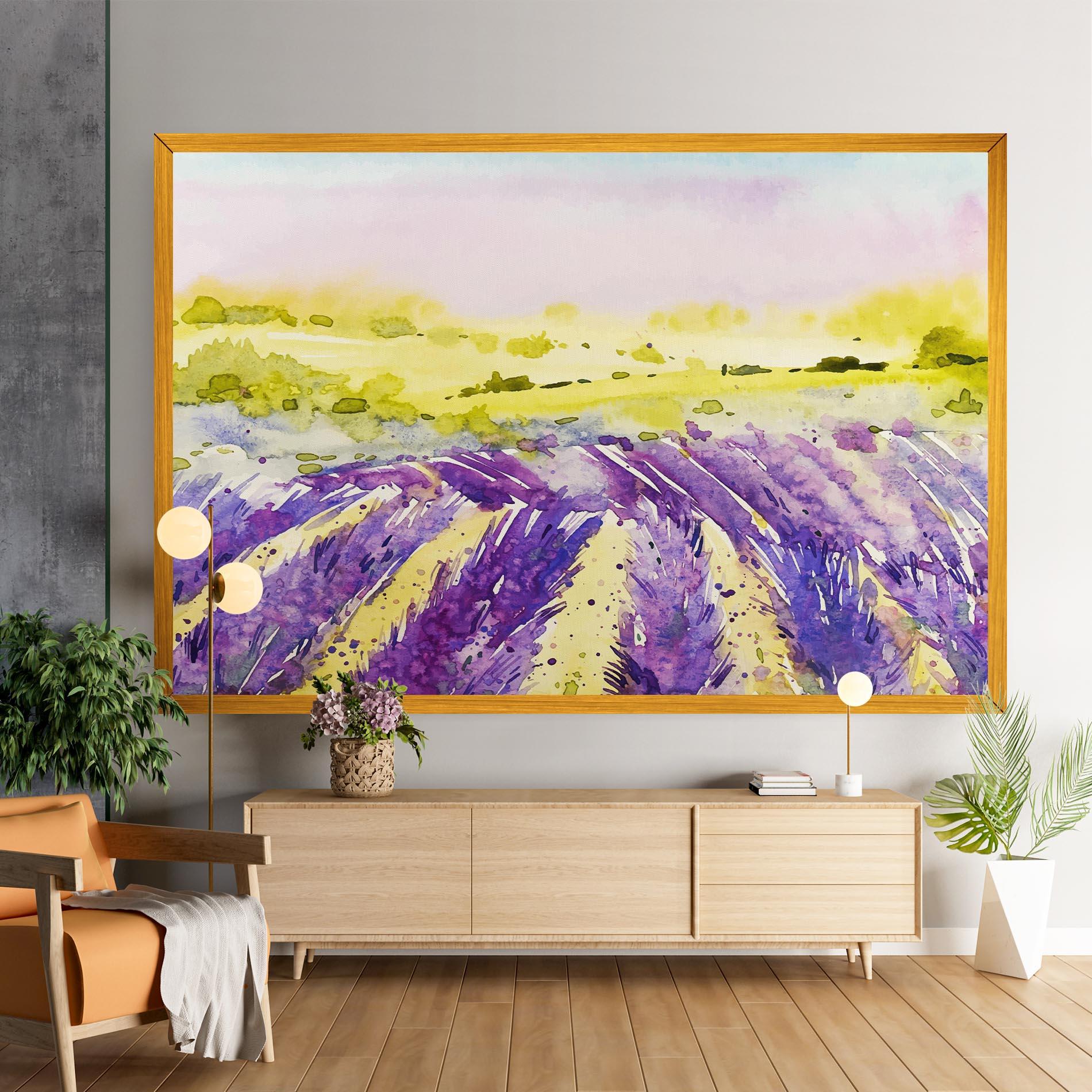 Vászonkép Purple Spring Field mockup 9