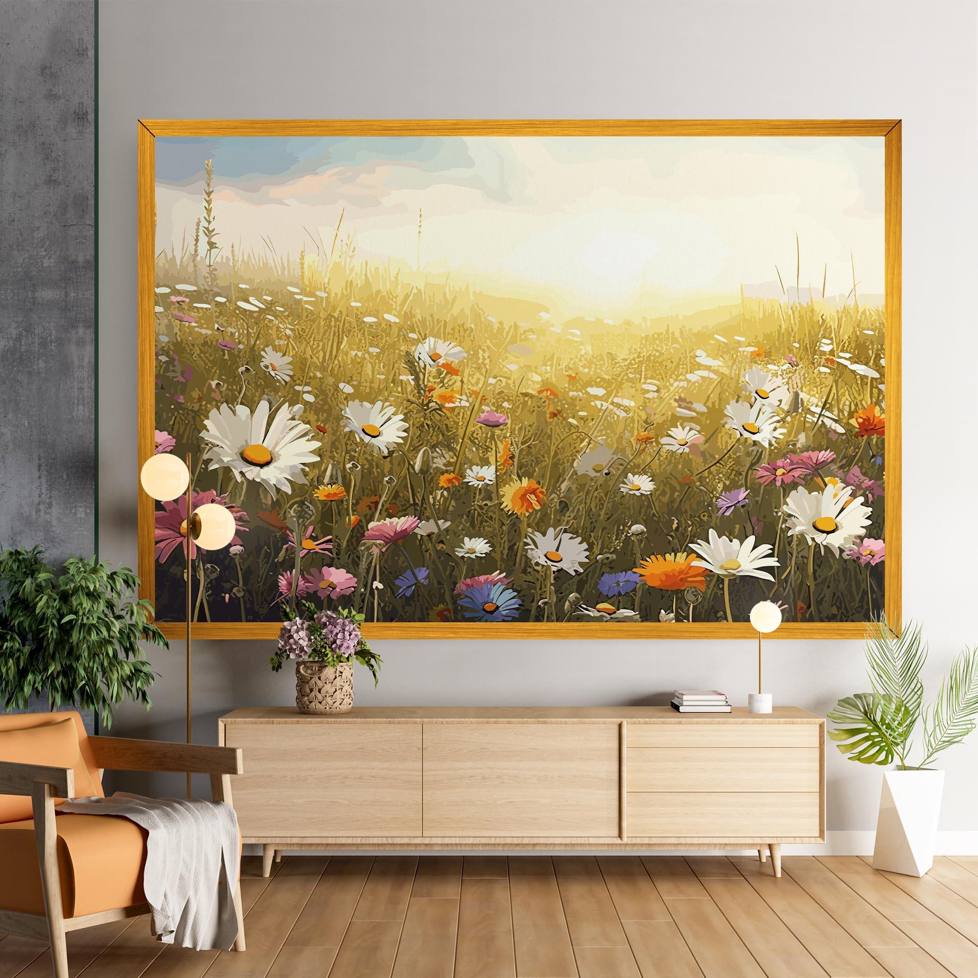 Vászonkép Spring Field Art mockup 9