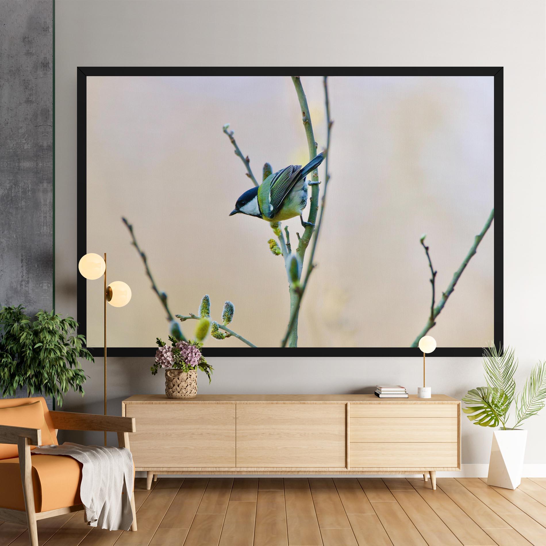 Vászonkép Beautiful Spring Bird mockup 9