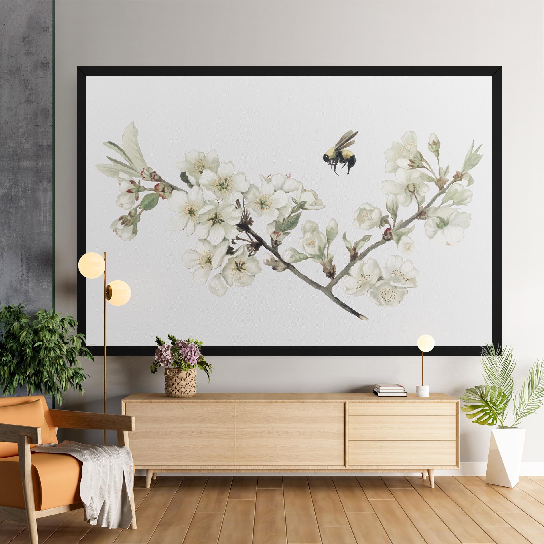Vászonkép Bee Spring Flower mockup 9