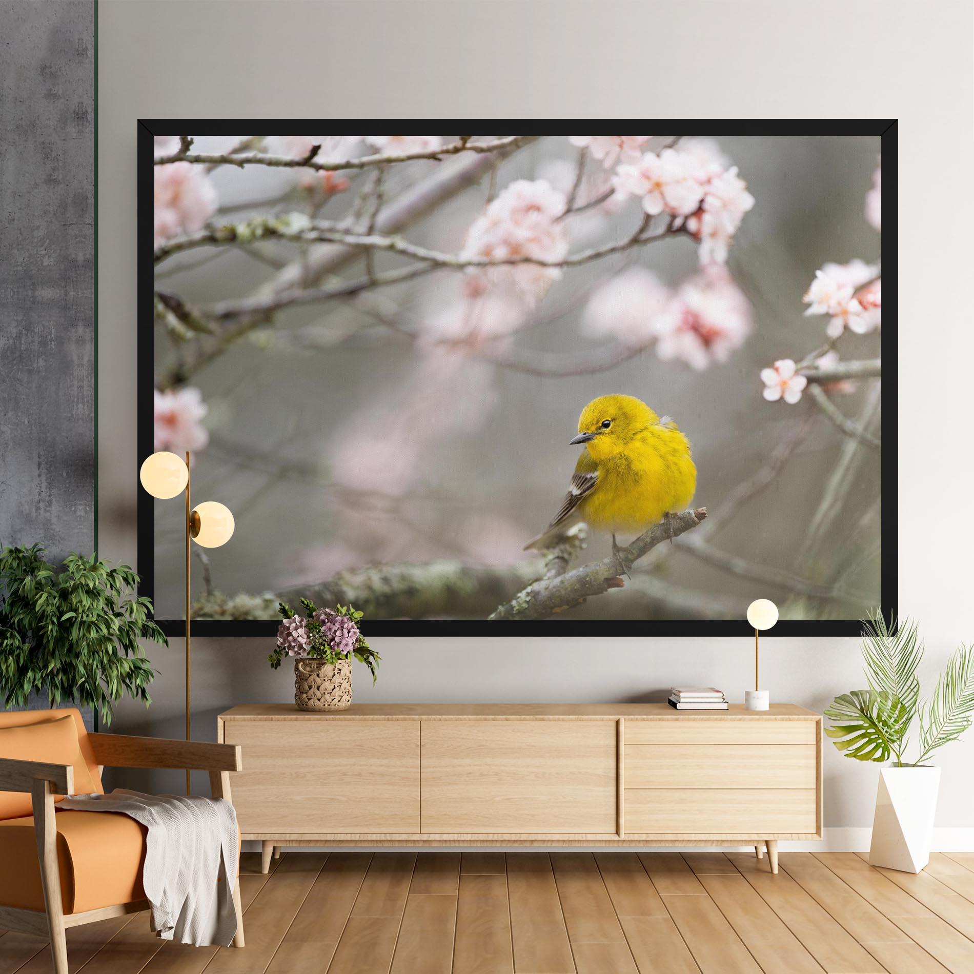 Vászonkép Pretty Spring Yellow Bird mockup 9