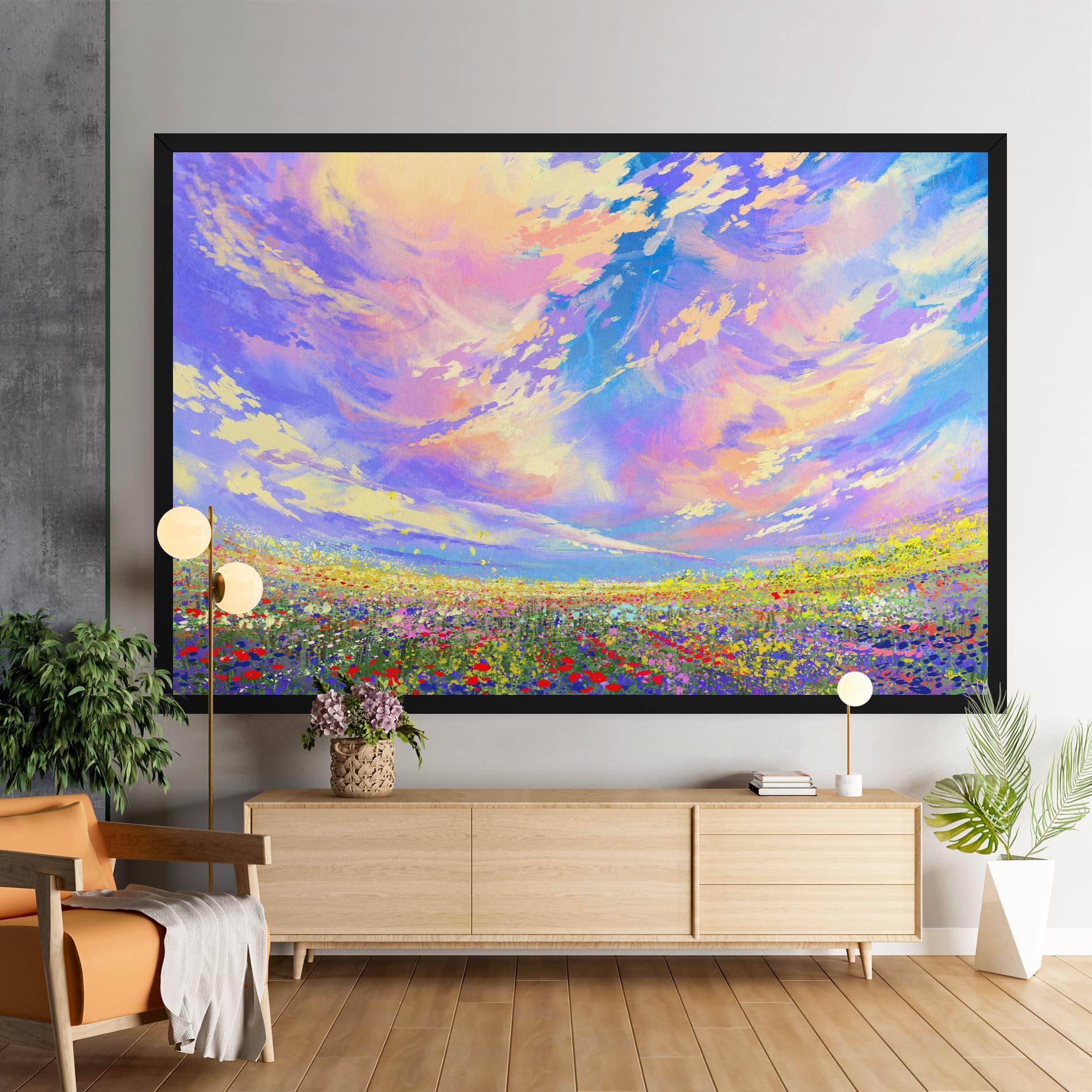 Vászonkép Spring Field mockup 9