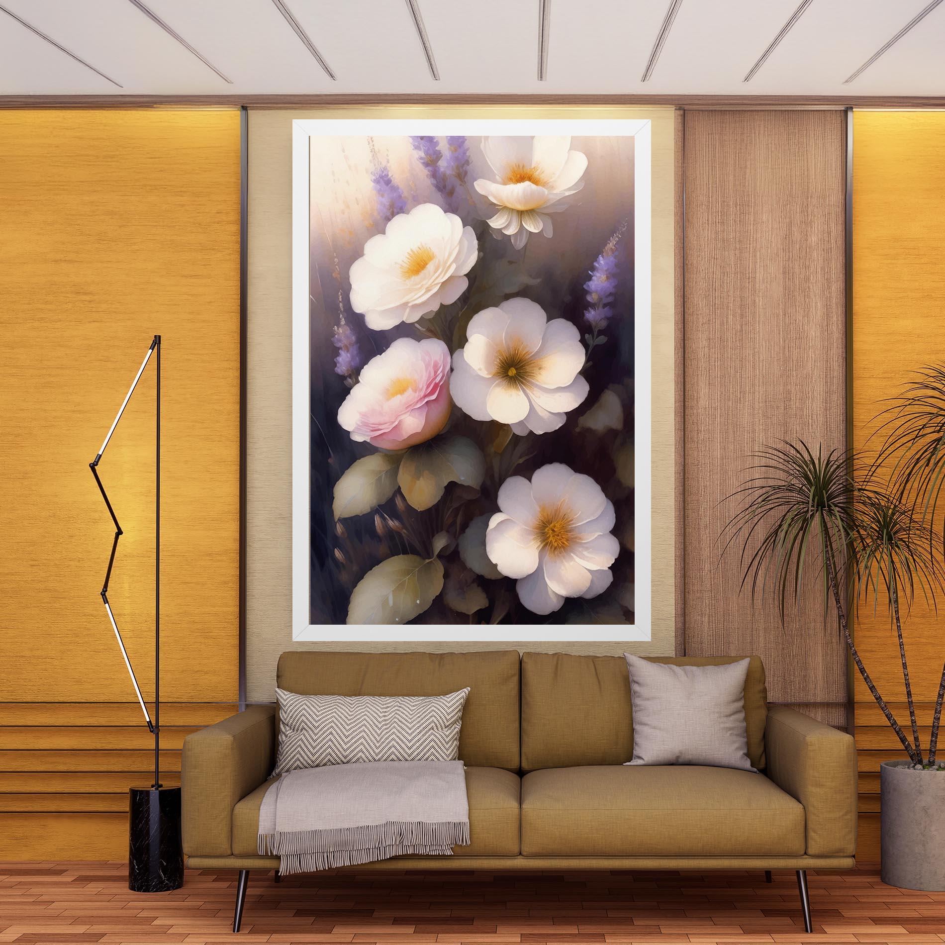 Vászonkép Cream Flower Spring mockup 9