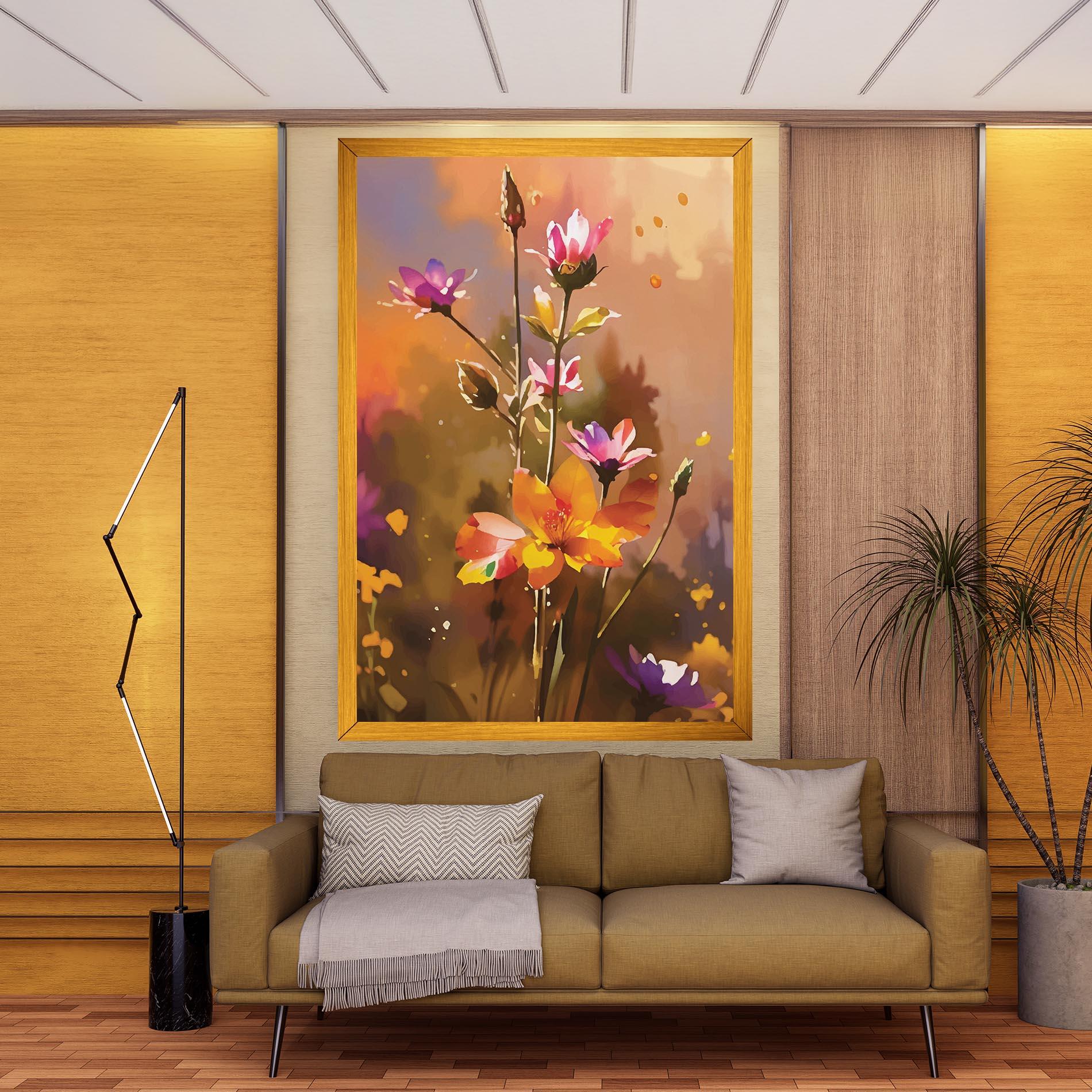 Vászonkép Orange Pink Spring mockup 9