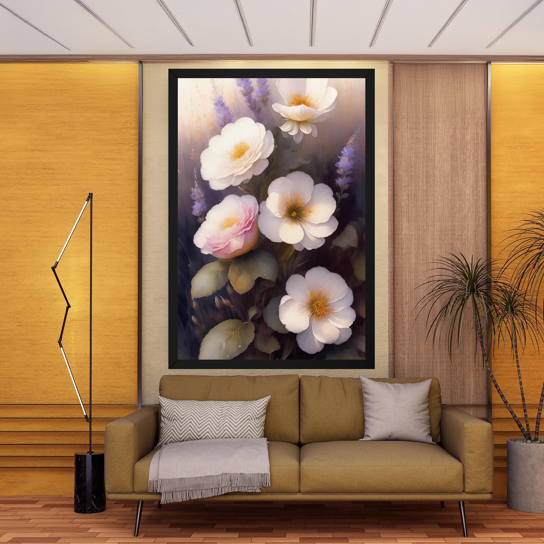 Vászonkép Cream Flower Spring mockup 9