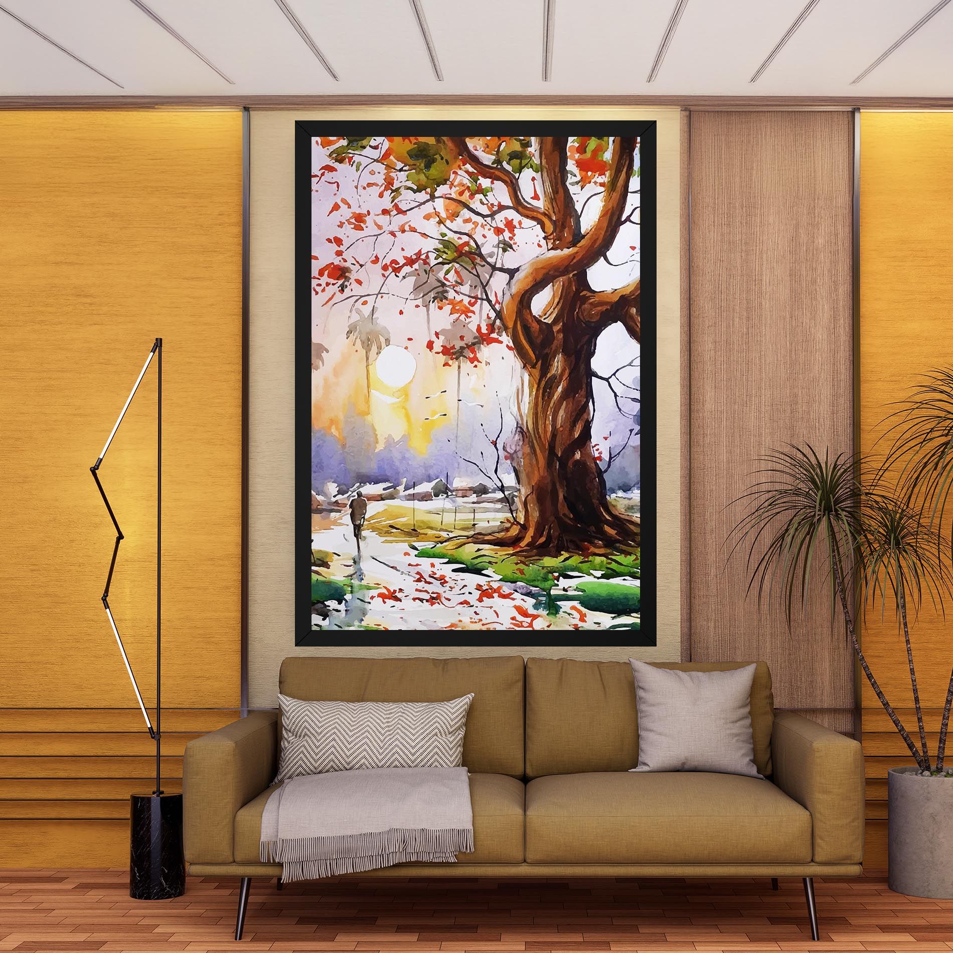 Watercolor Spring Tree mockup 9