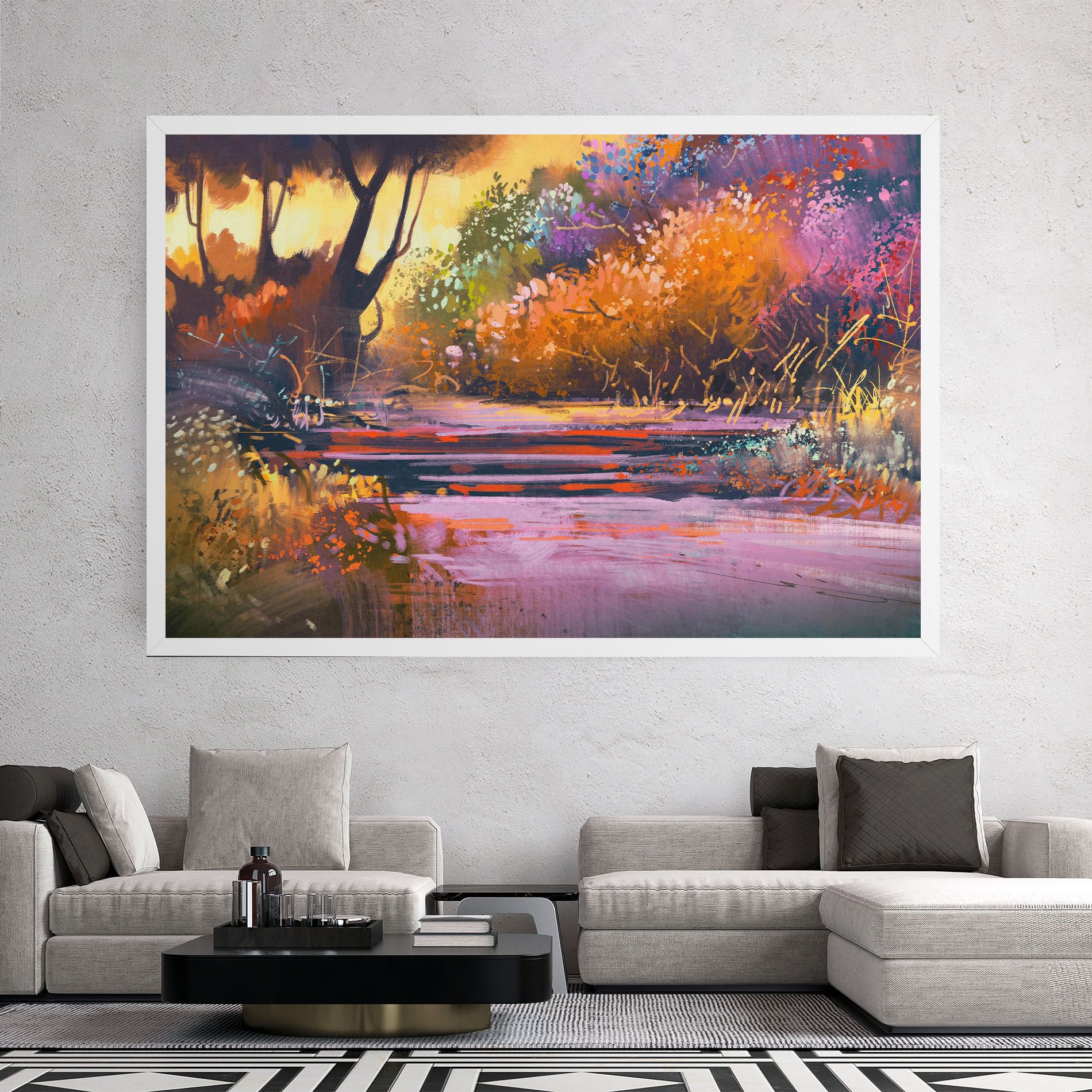 Landscape Colorful Trees mockup 2