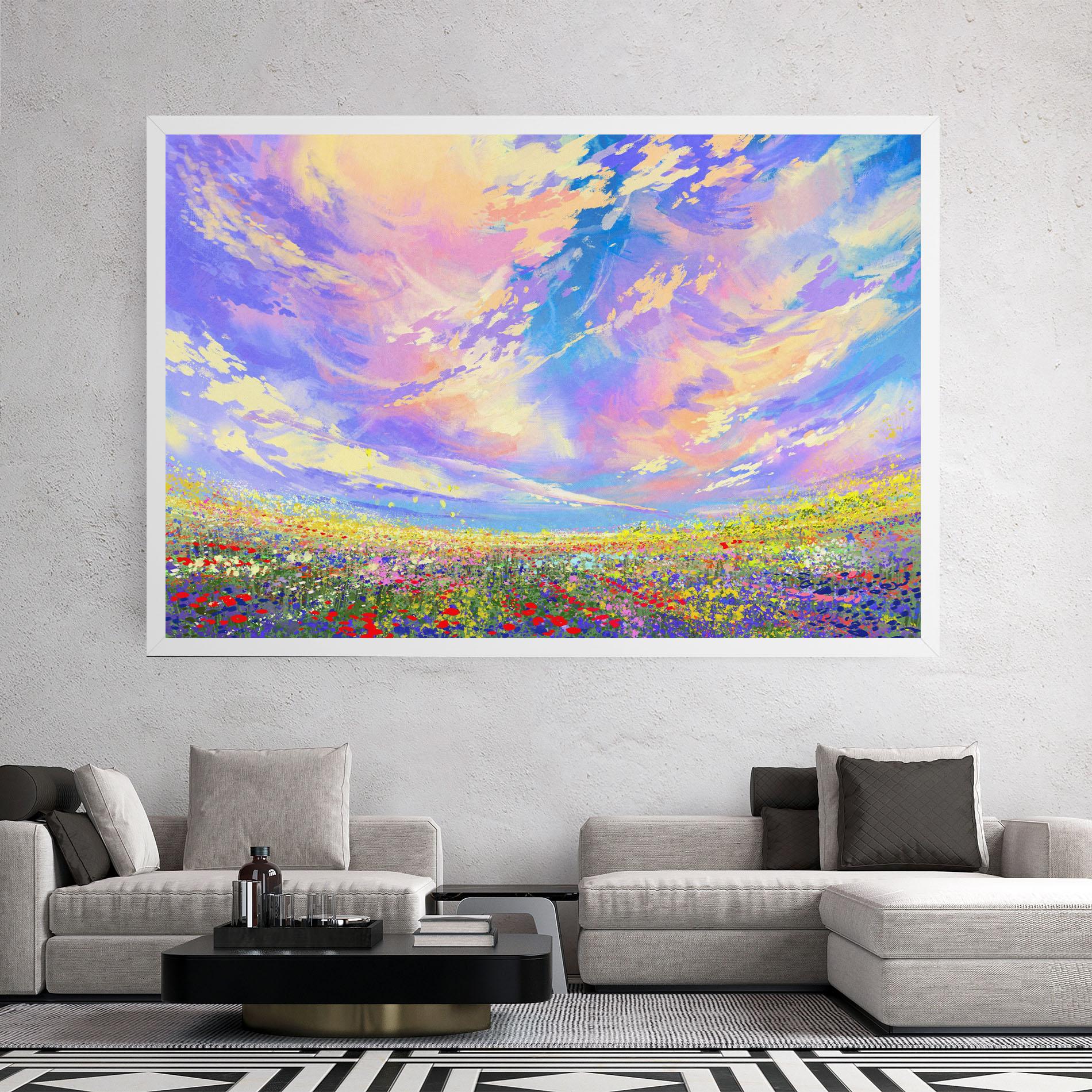 Vászonkép Spring Field mockup 2