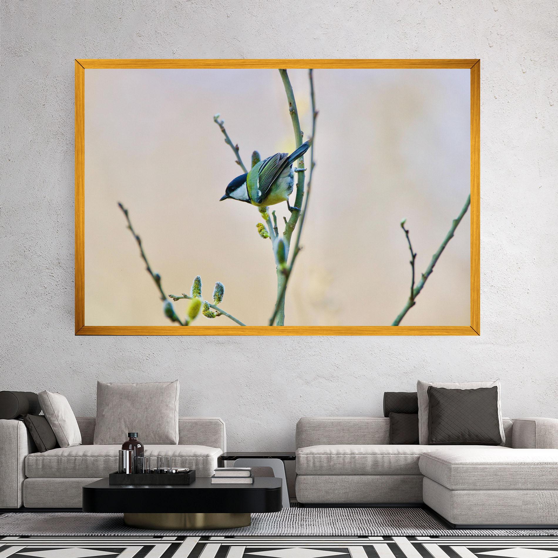 Vászonkép Beautiful Spring Bird mockup 2