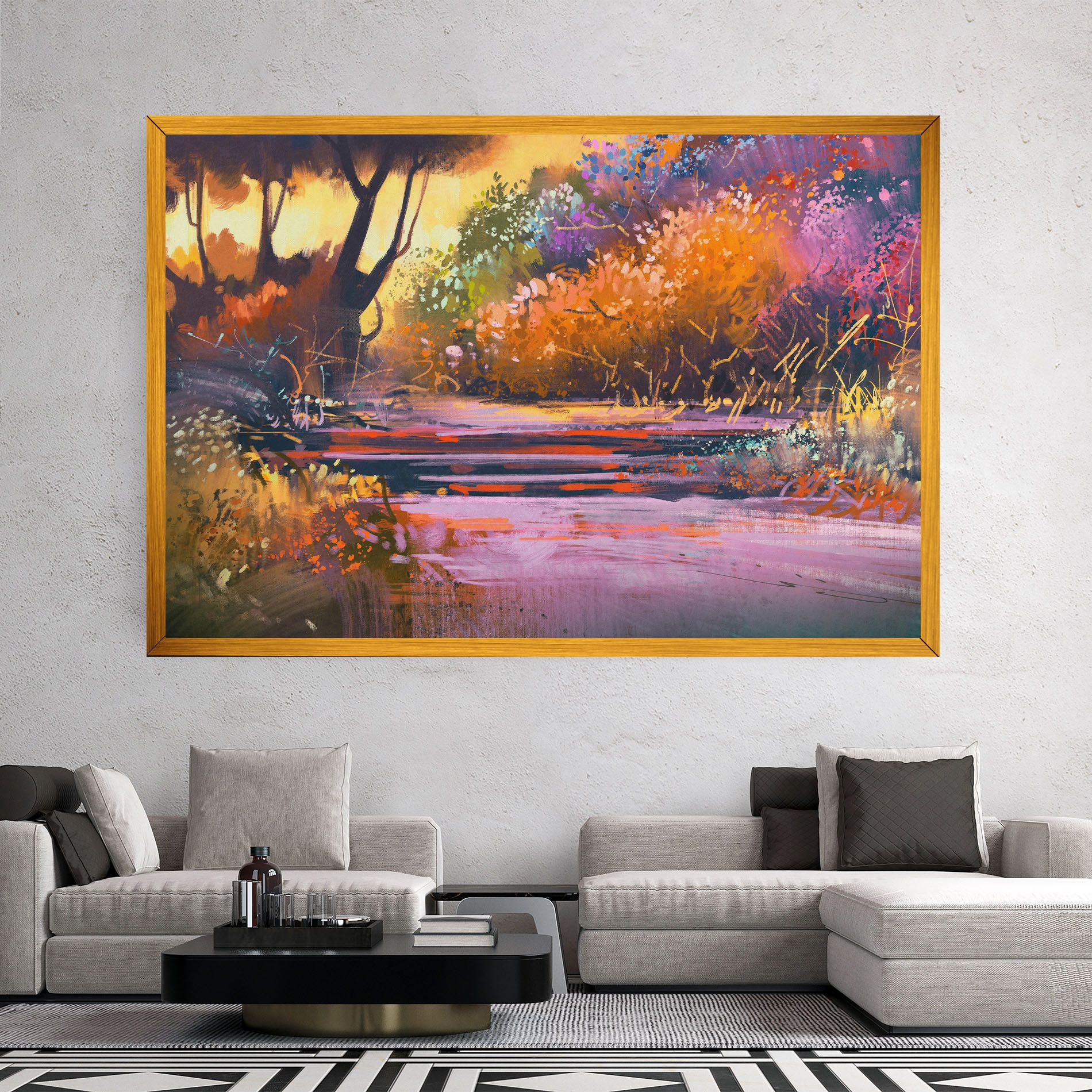 Landscape Colorful Trees mockup 2