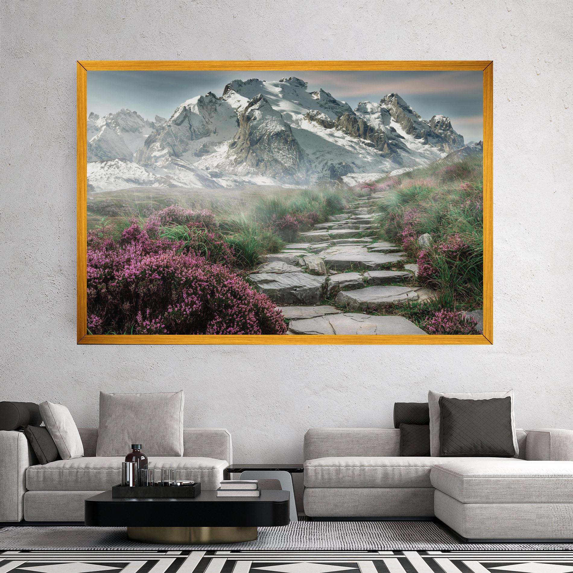 Vászonkép Mountain Spring View mockup 2