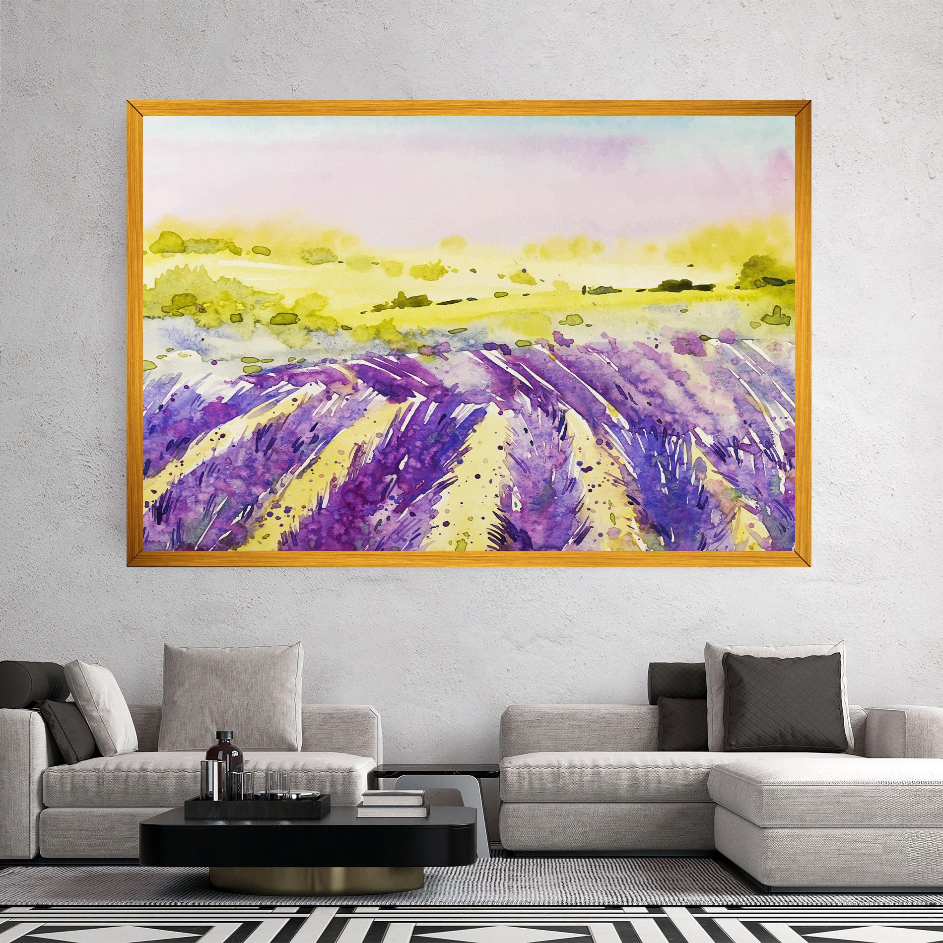 Vászonkép Purple Spring Field mockup 2