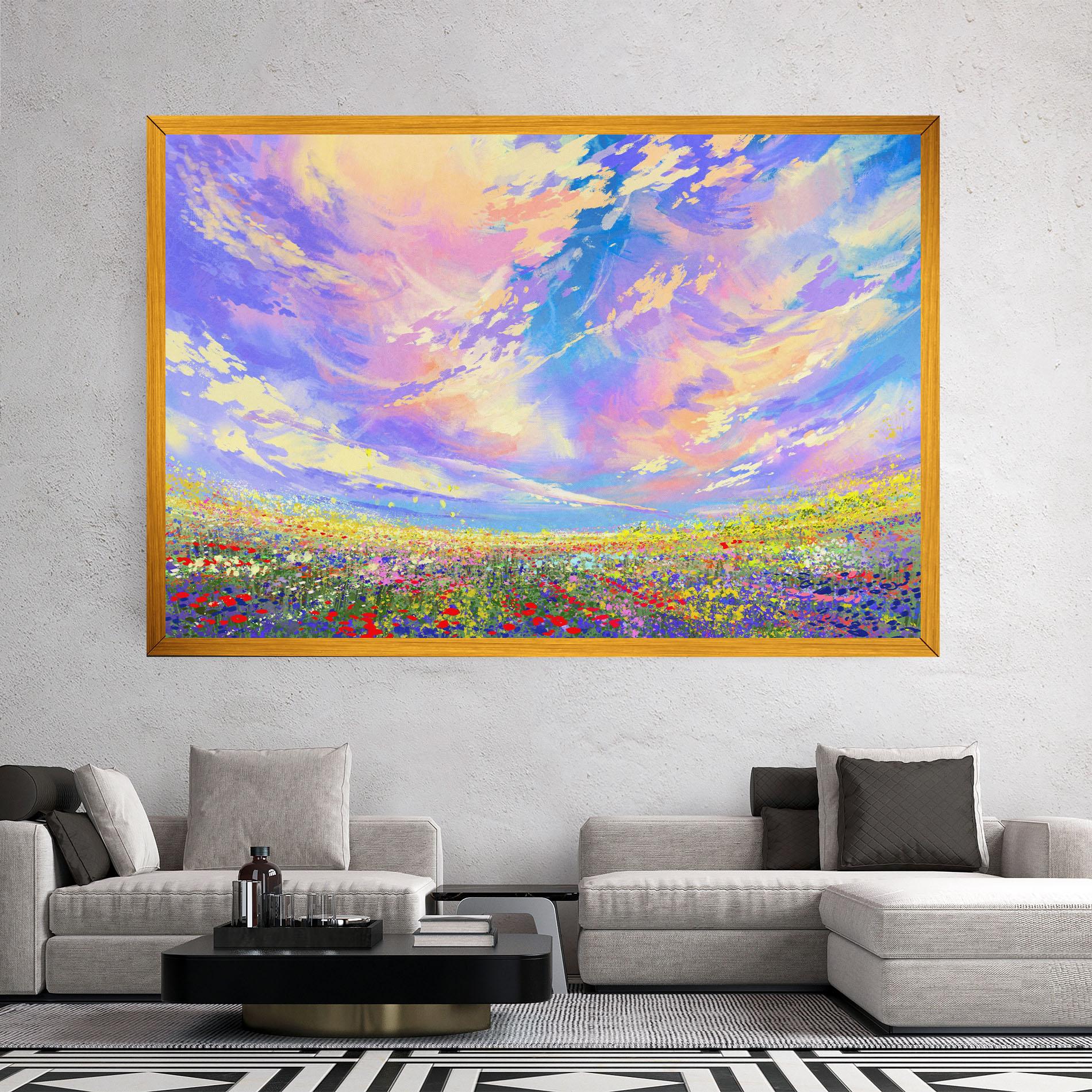 Vászonkép Spring Field mockup 2