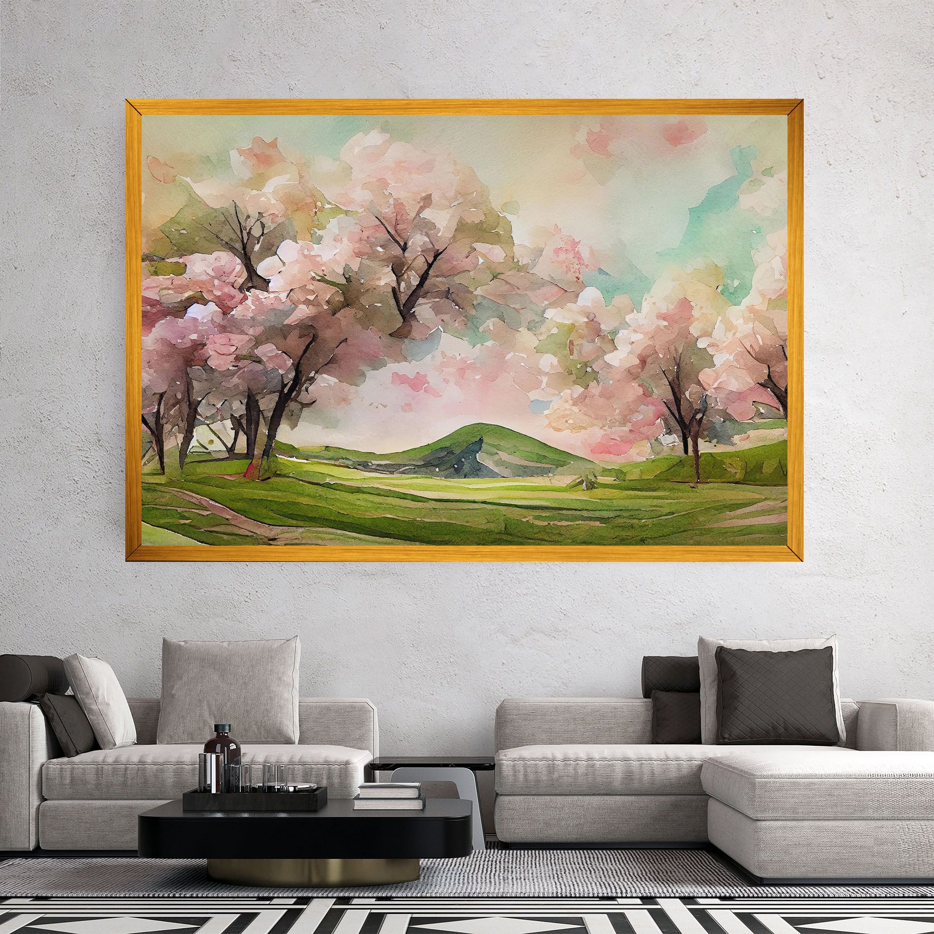 Spring Pink Trees mockup 2