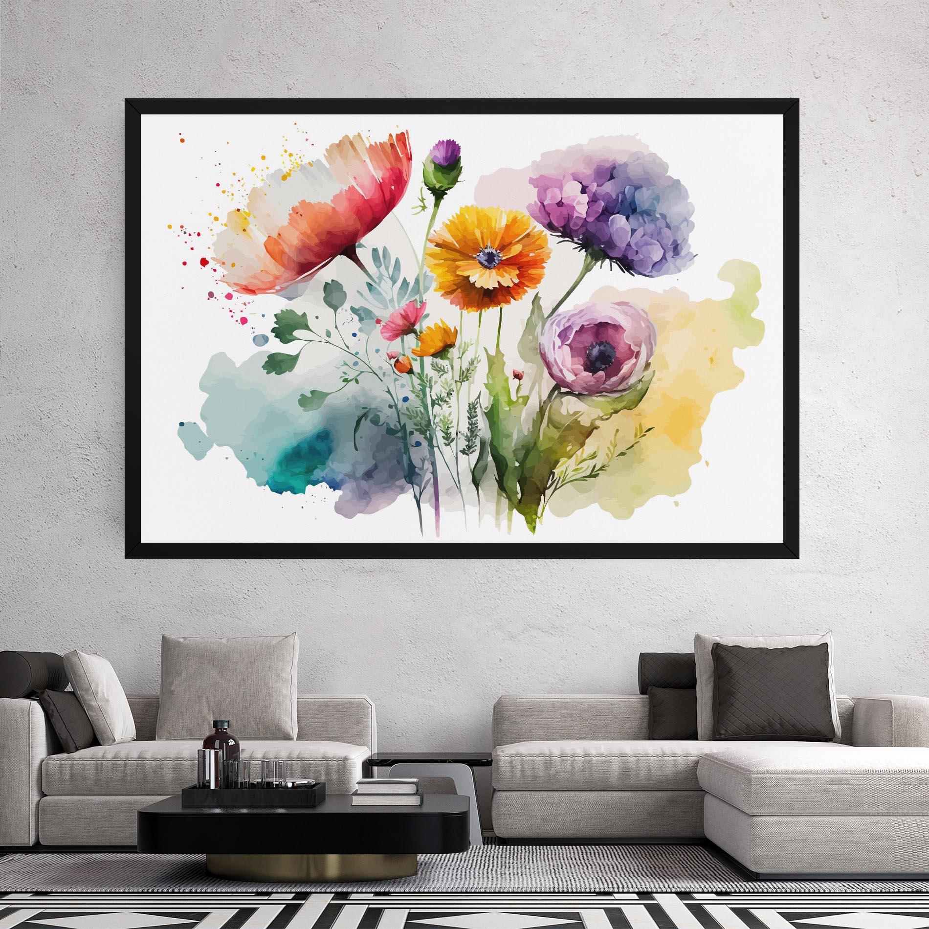 Vászonkép Beautiful Spring Flowers mockup 2