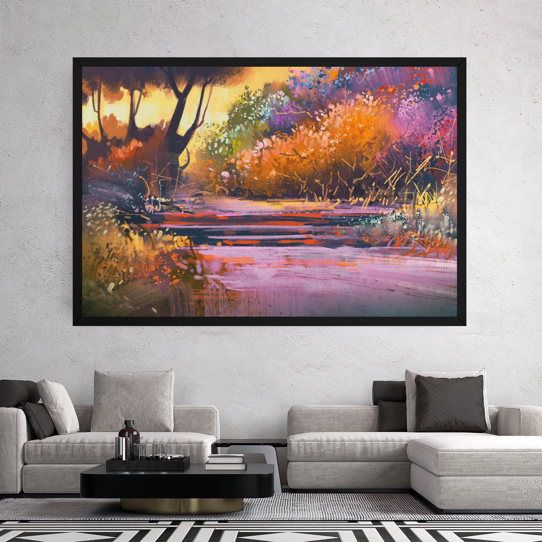 Landscape Colorful Trees mockup 2