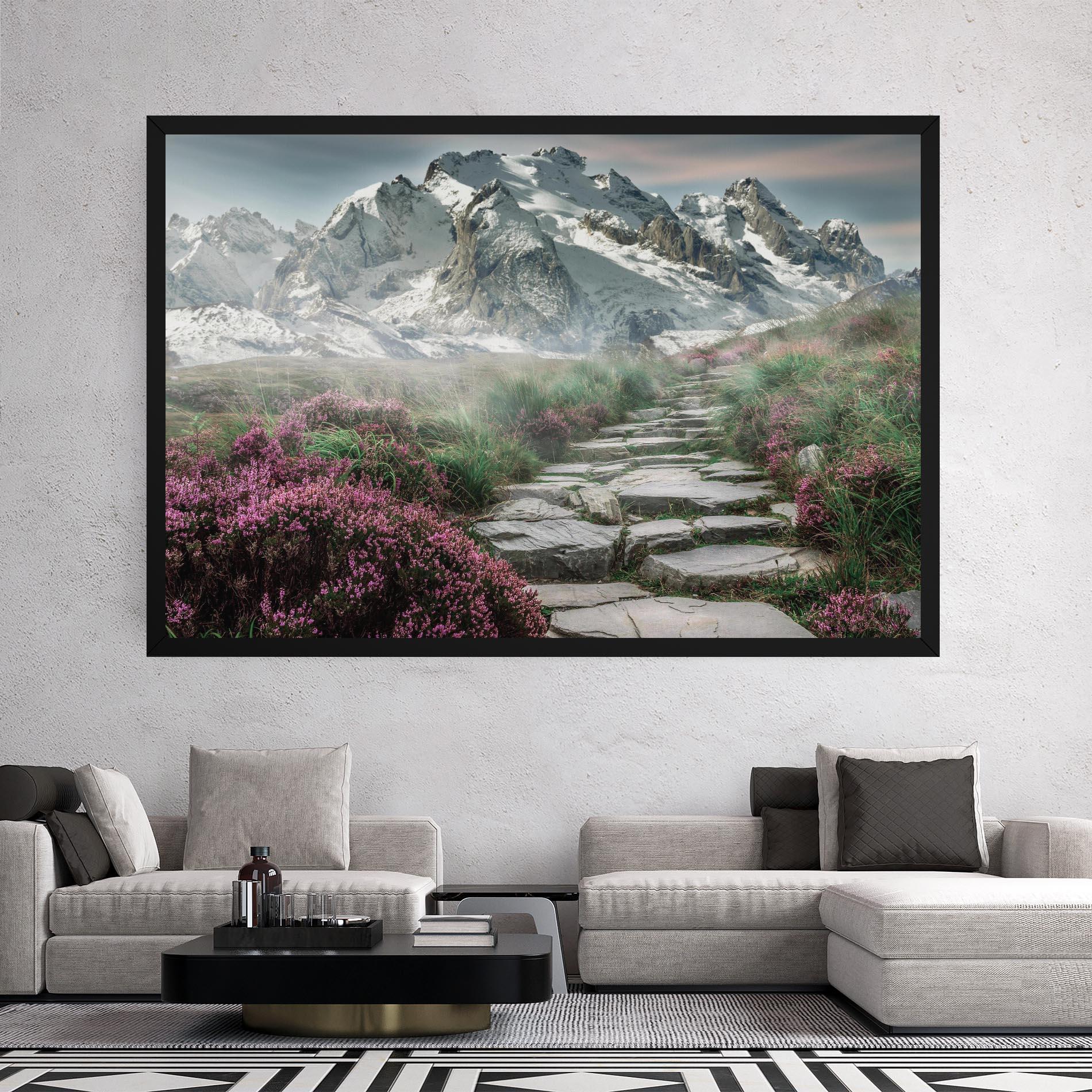 Vászonkép Mountain Spring View mockup 2