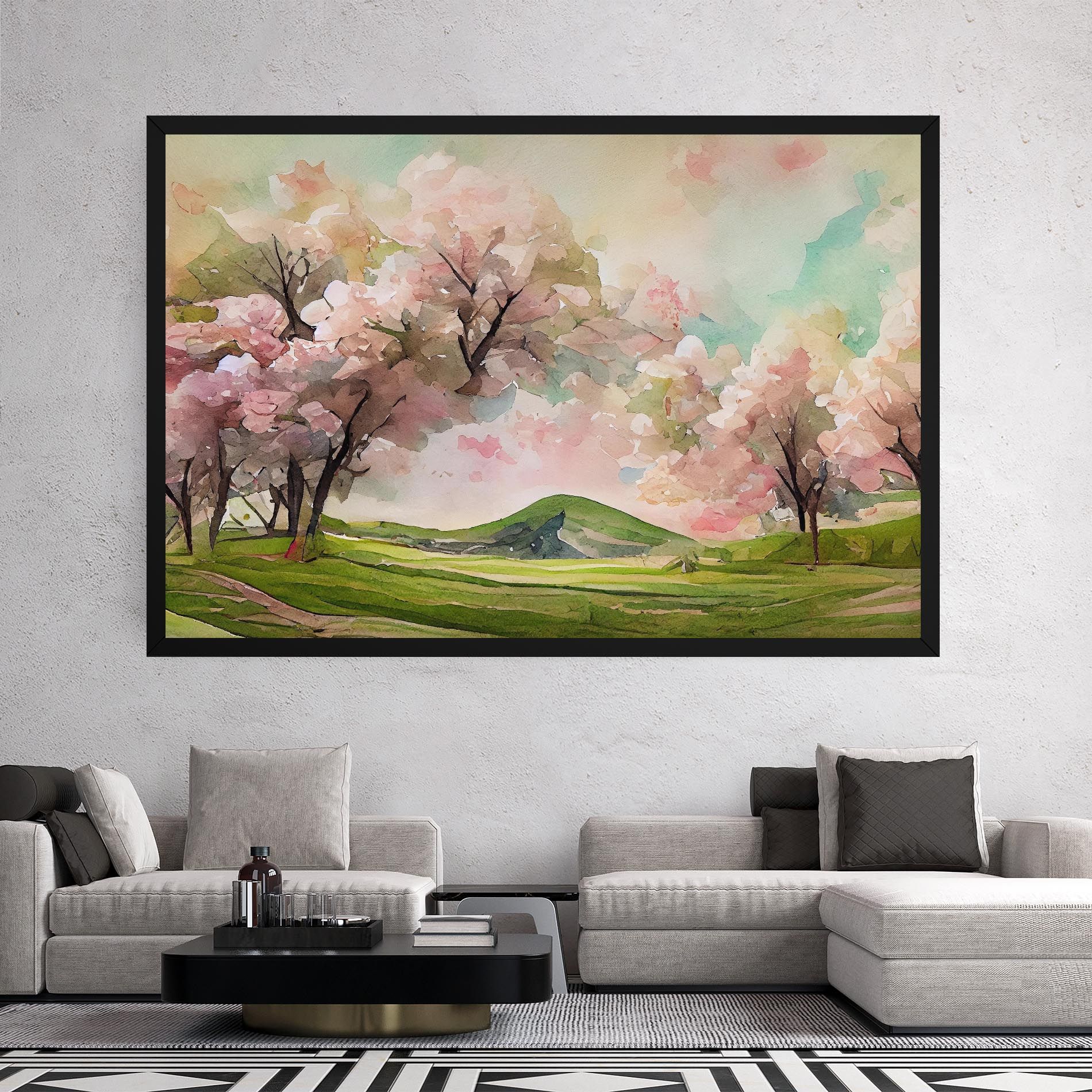 Spring Pink Trees mockup 2