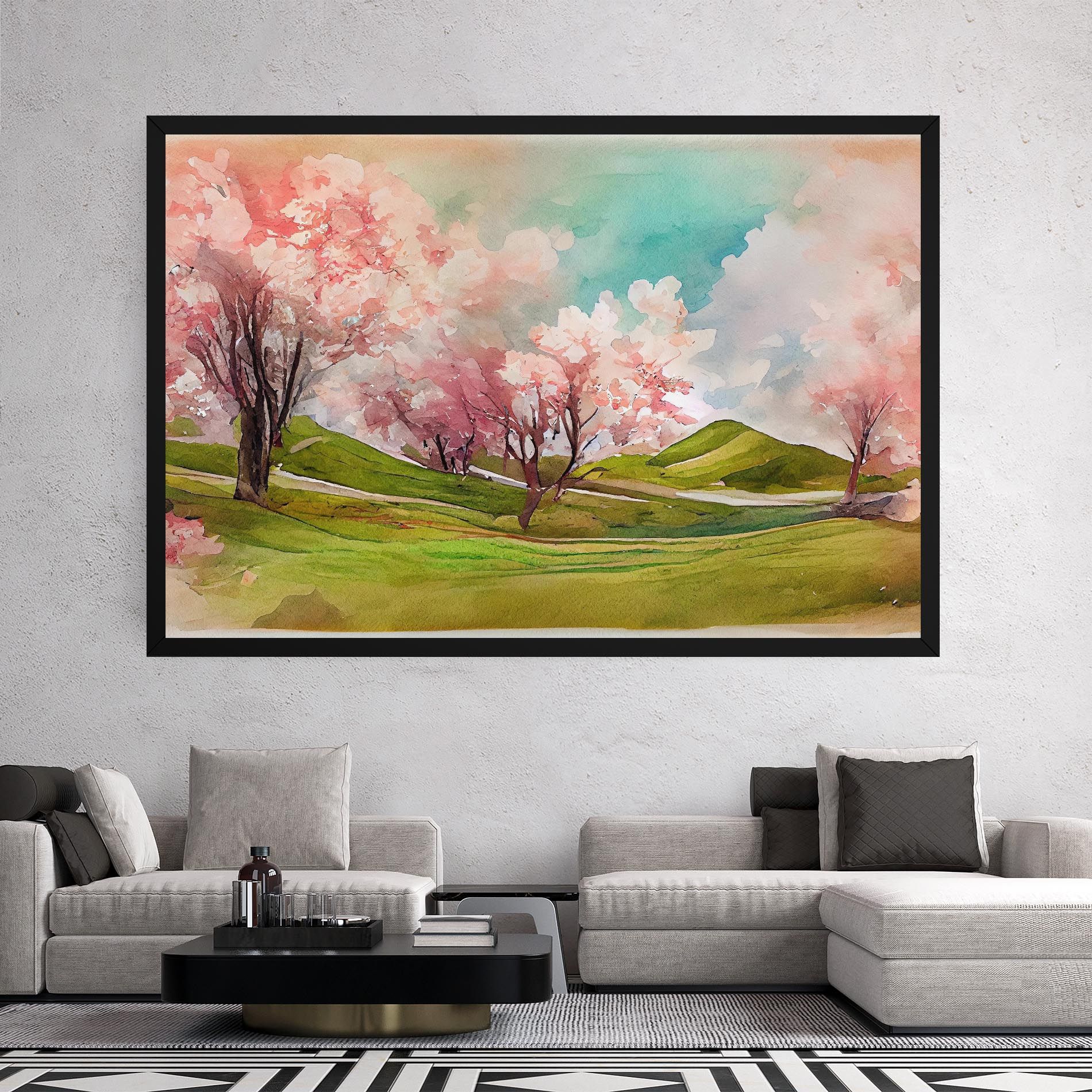 Spring Trees Painting mockup 2