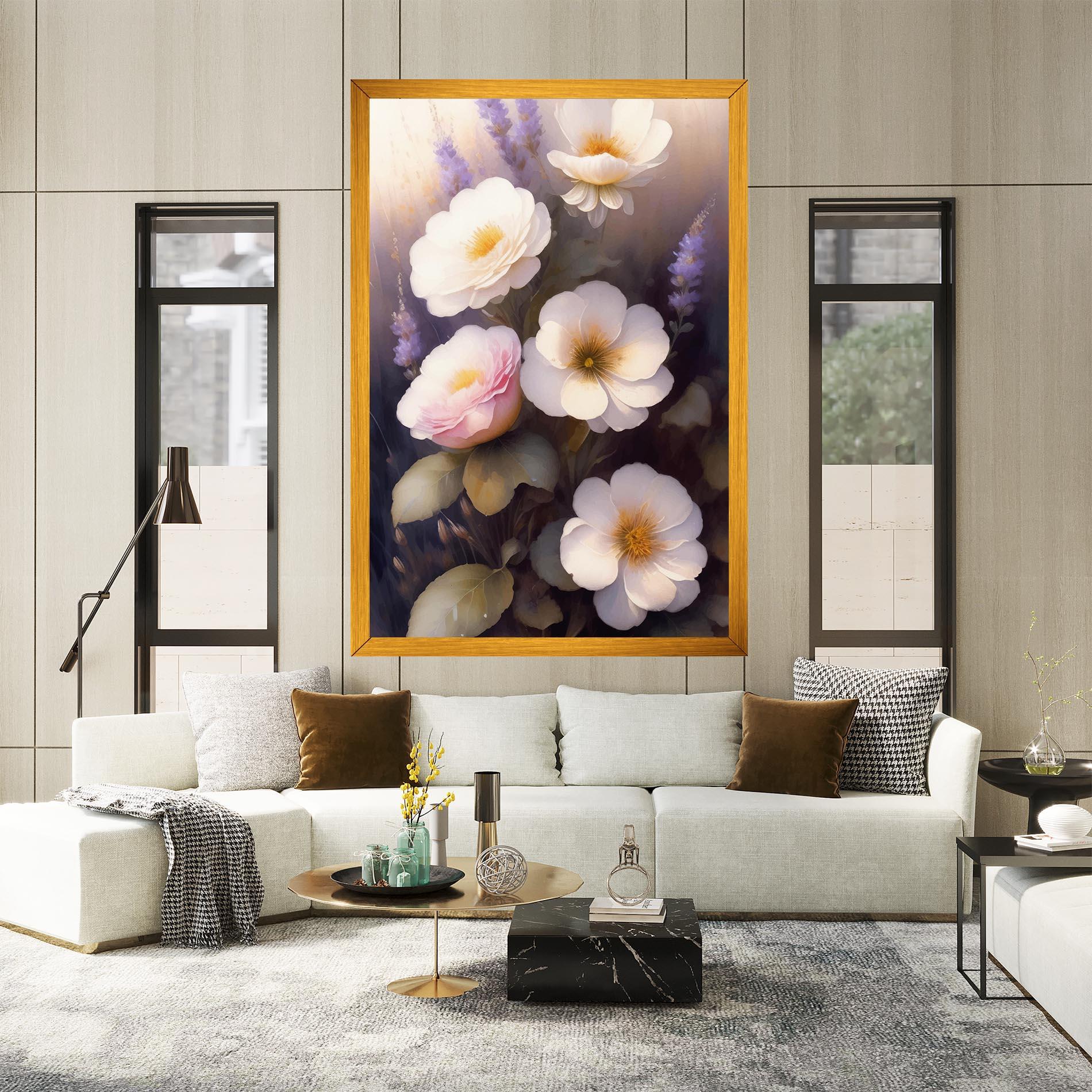 Vászonkép Cream Flower Spring mockup 2