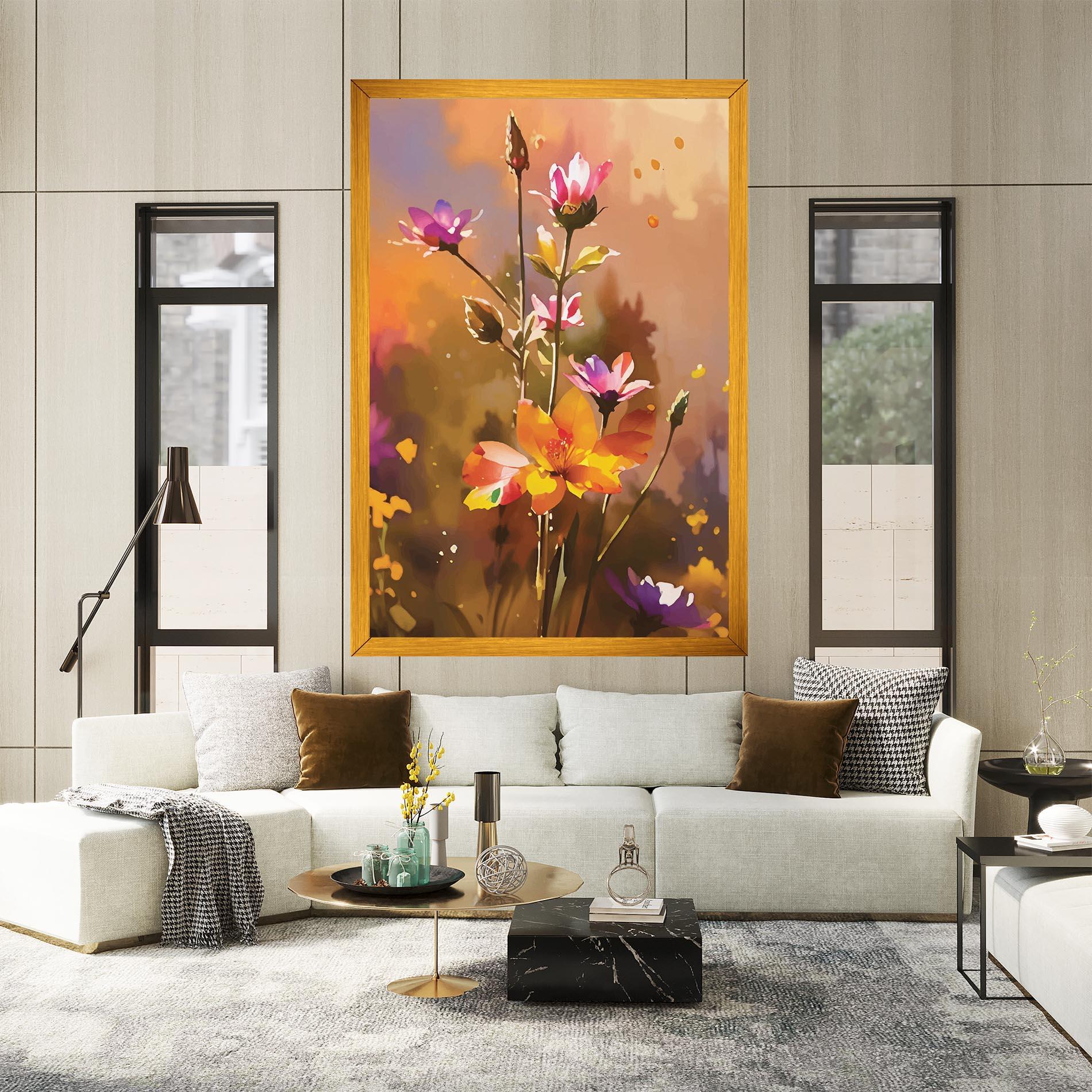 Vászonkép Orange Pink Spring mockup 2