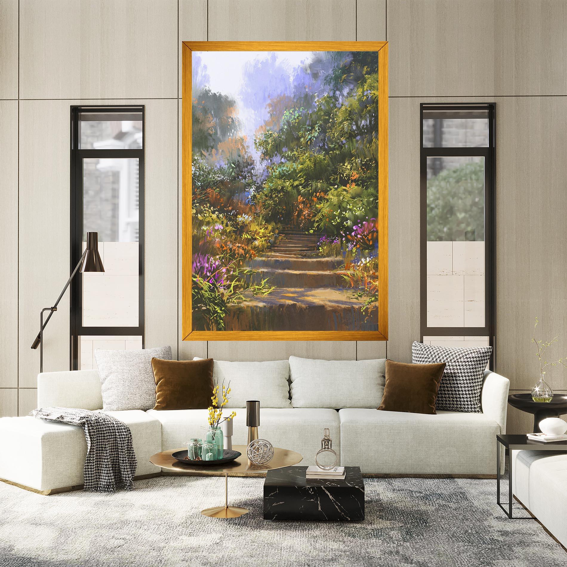 Vászonkép Spring Staircase Painting mockup 2