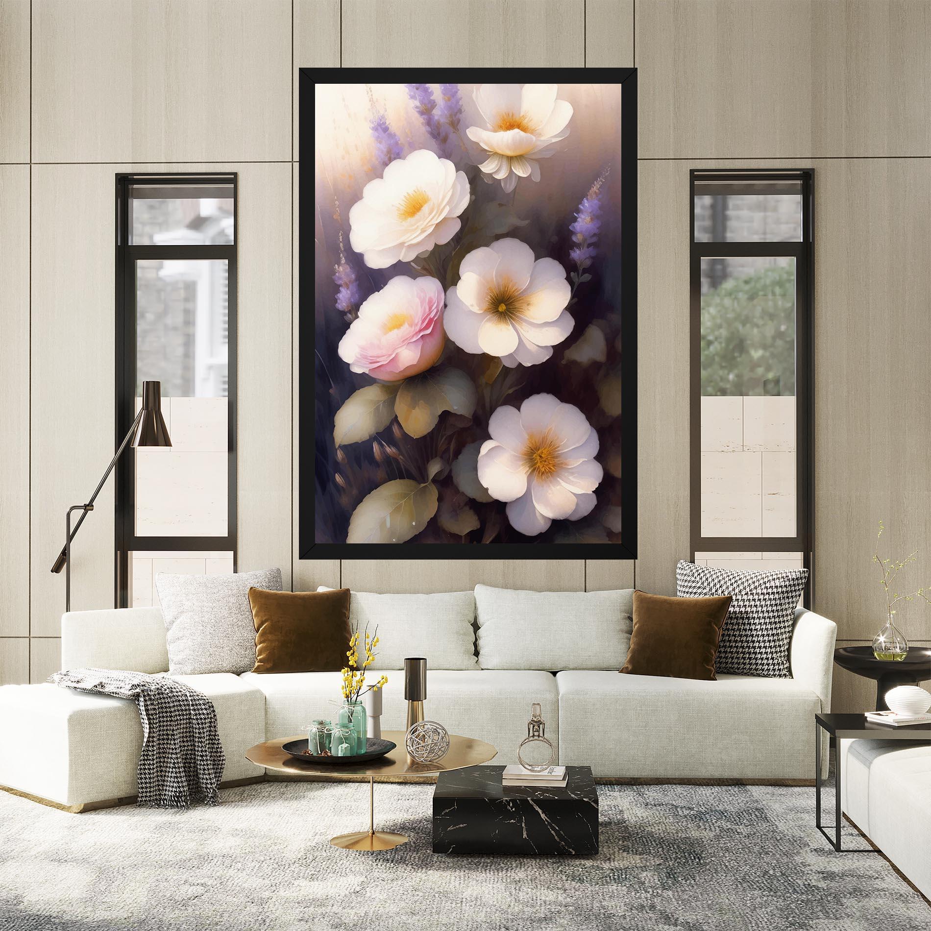 Vászonkép Cream Flower Spring mockup 2