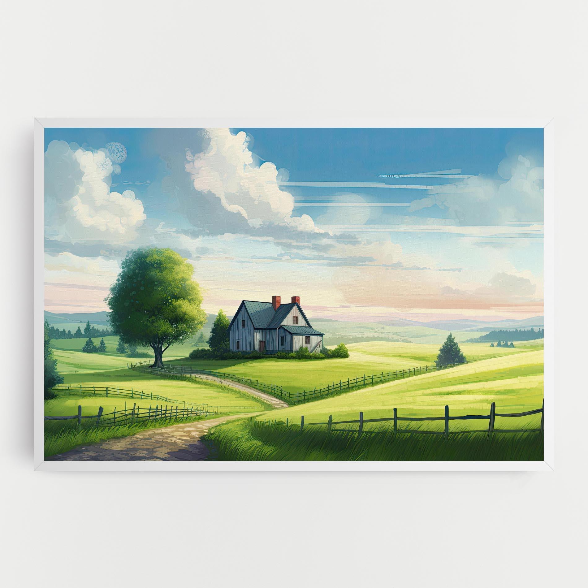 Vászonkép Calming Rural View mockup 0