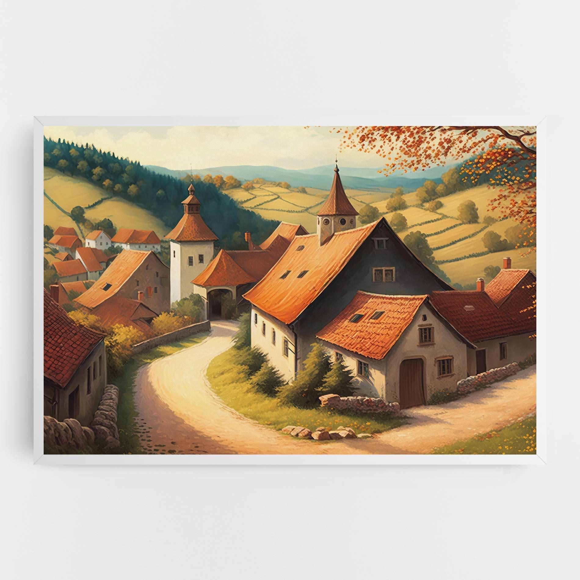 Vászonkép Countryside Village mockup 0