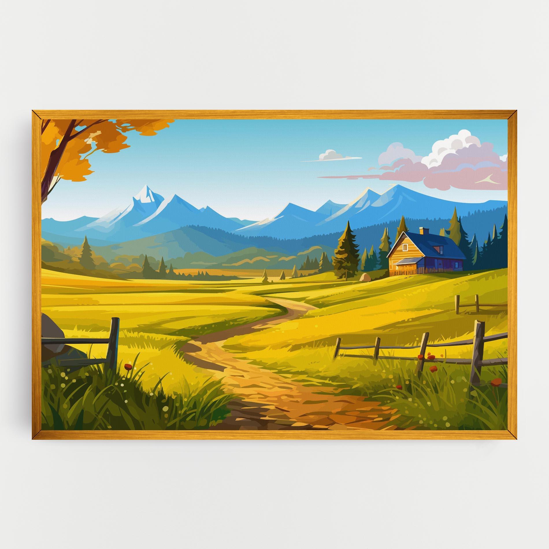Vászonkép Daylight Rural View mockup 0