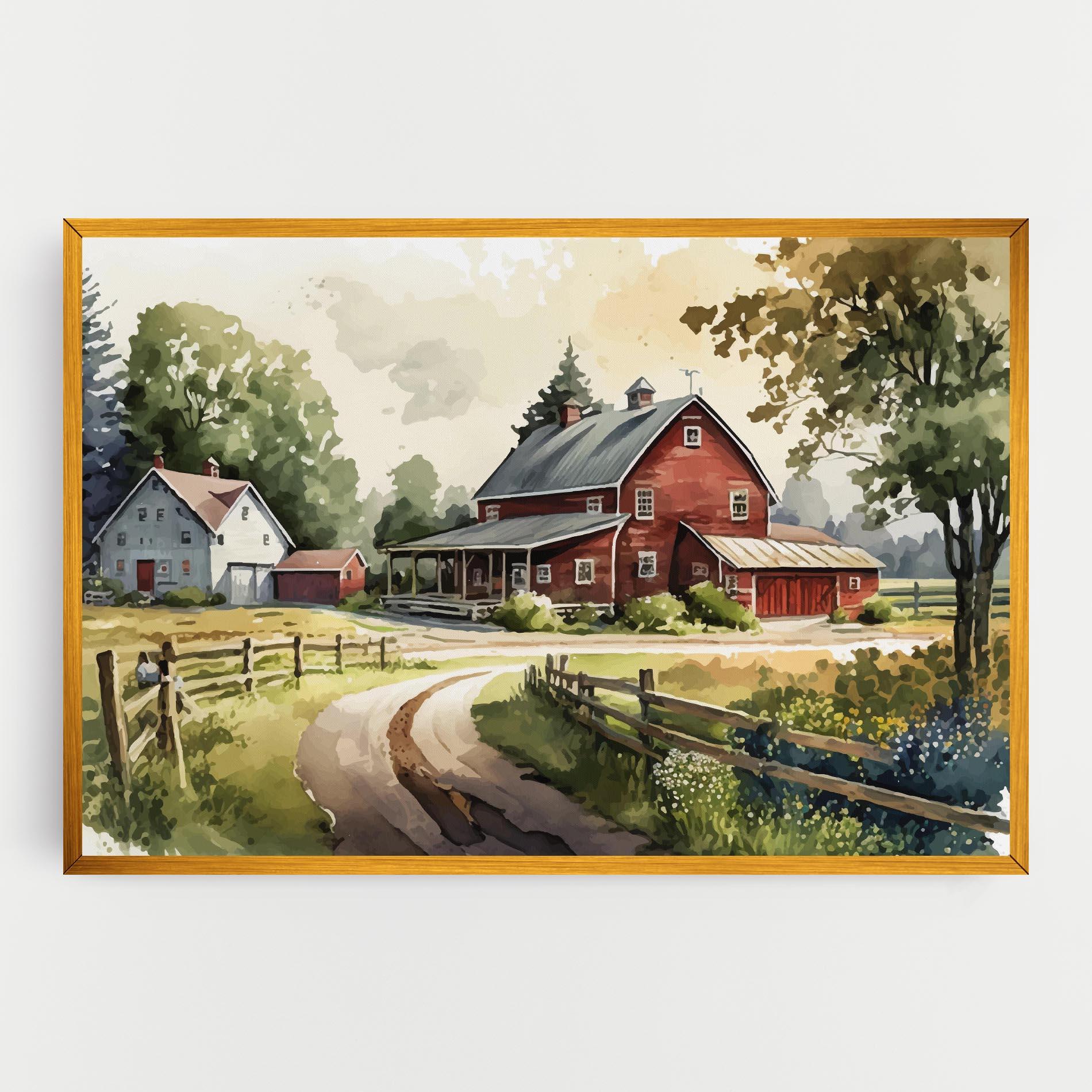 Vászonkép Farmhouse Painting mockup 0