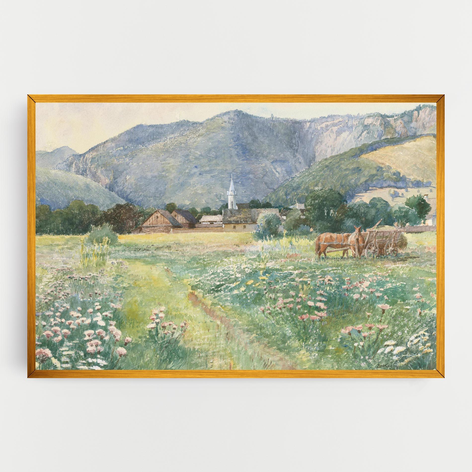 Vászonkép Rural Painting Art mockup 0
