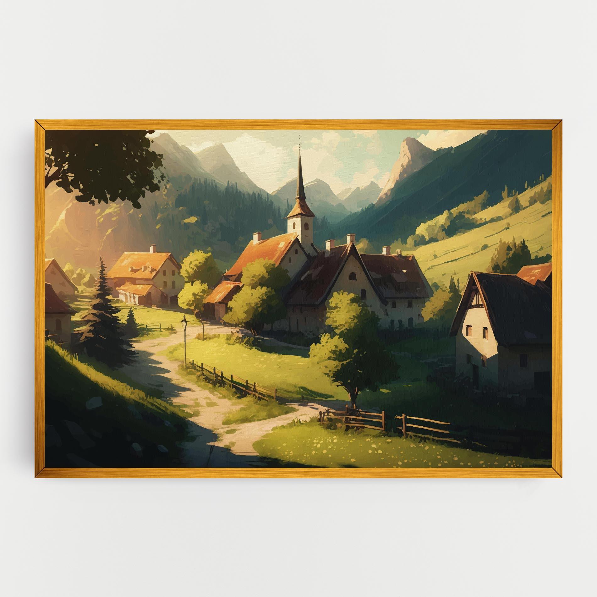 Vászonkép Village Dreamy View mockup 0