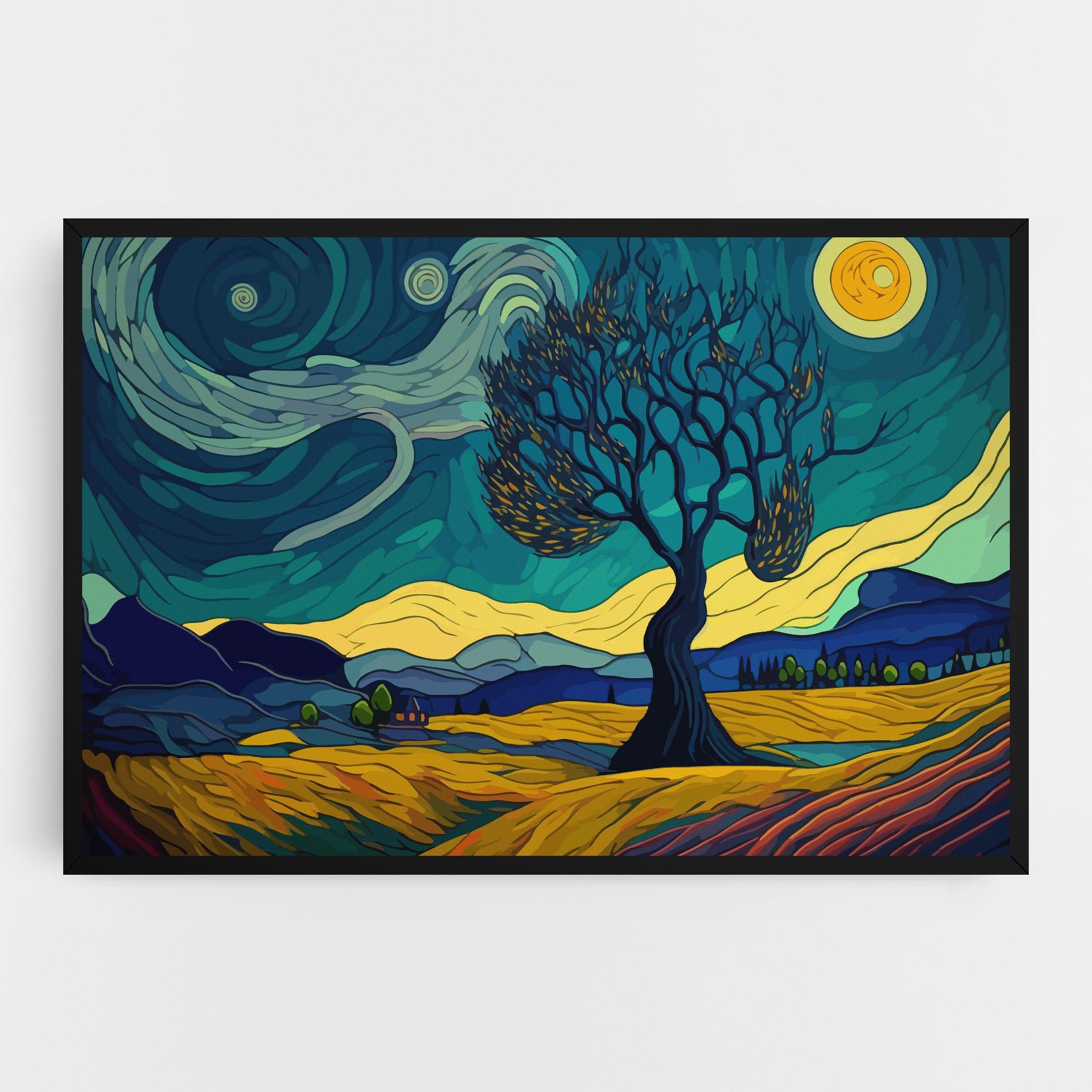 Vászonkép Abstract Rural Art mockup 0