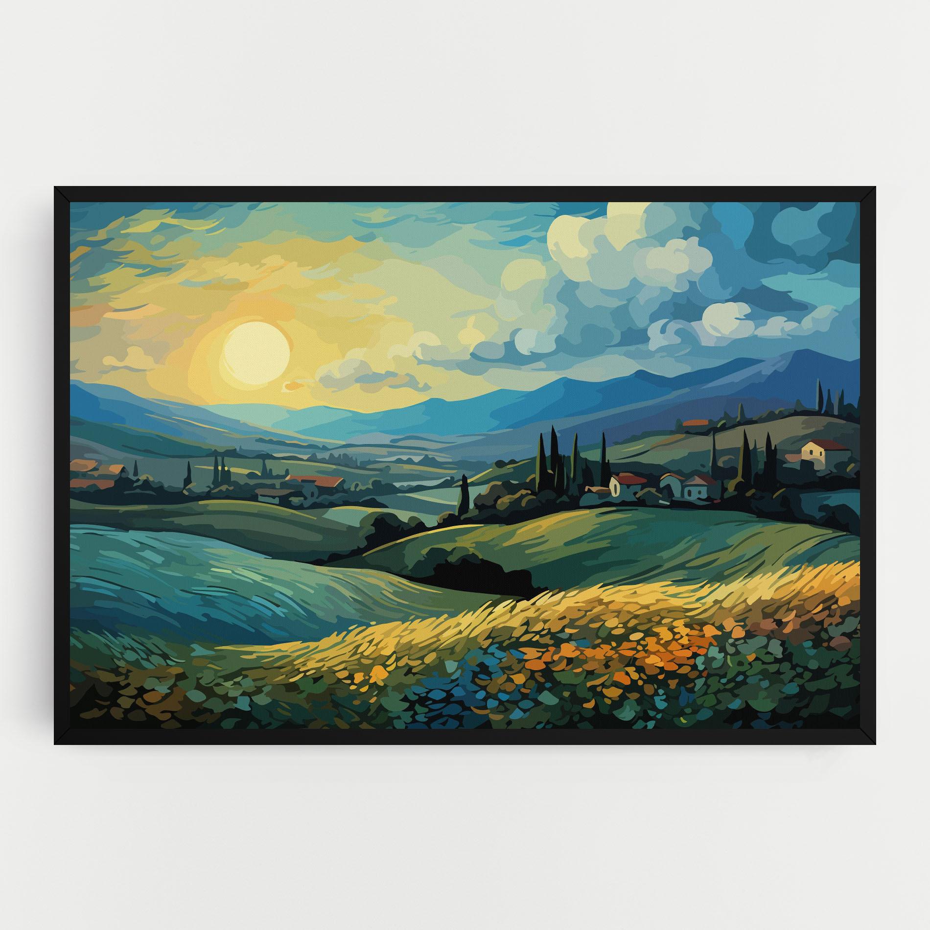 Vászonkép Fantasy Blue View mockup 0