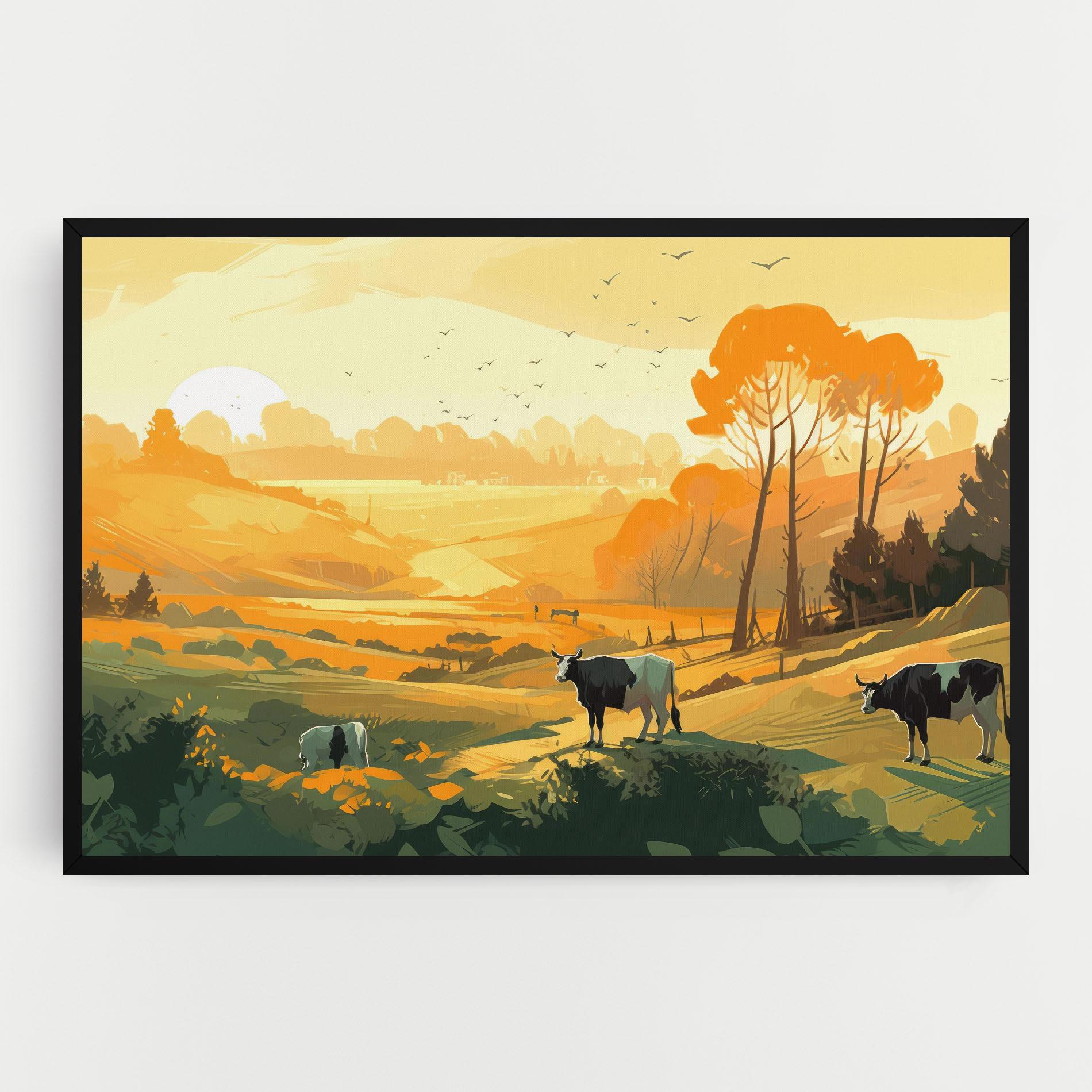 Vászonkép Farm With Sunlight mockup 0