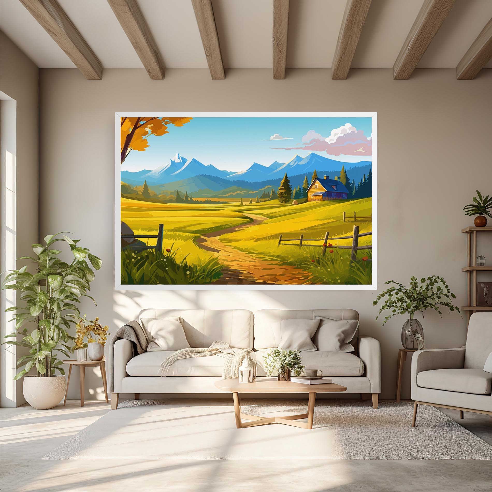 Vászonkép Daylight Rural View mockup 6