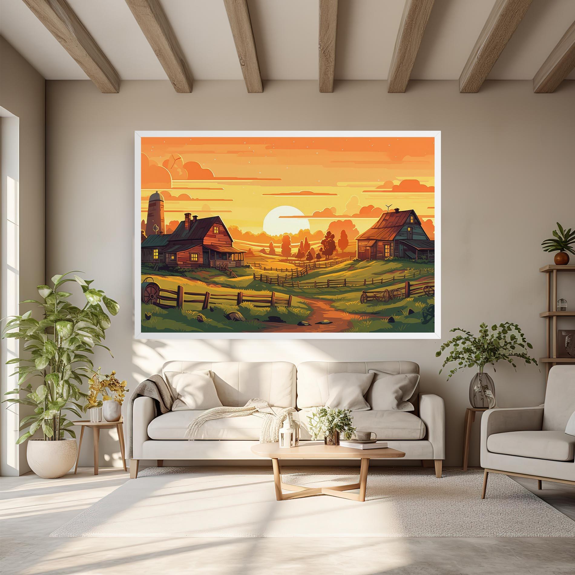 Vászonkép Farmhouse Sunlight mockup 6