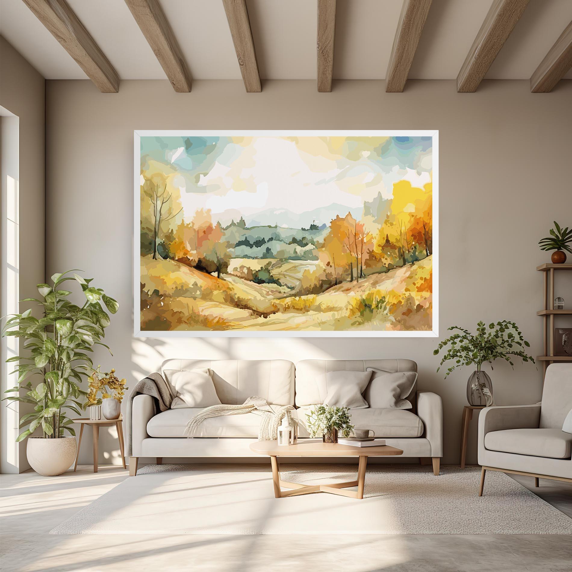 Vászonkép Yellow Rural Trees mockup 6