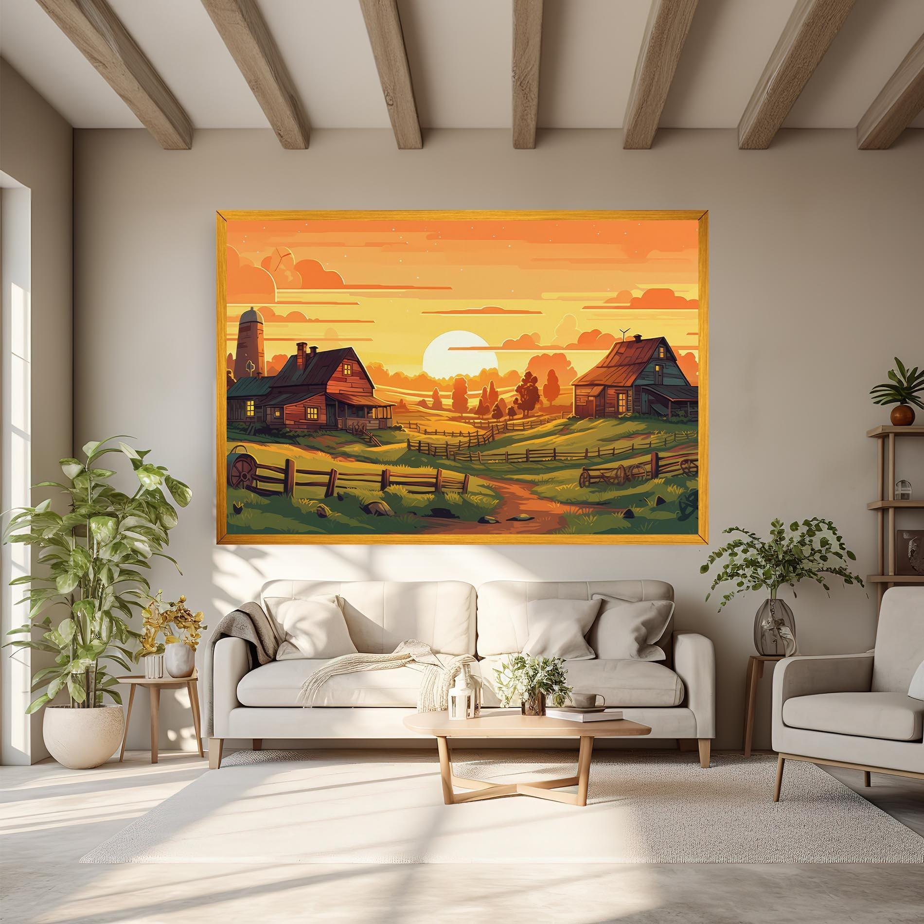 Vászonkép Farmhouse Sunlight mockup 6