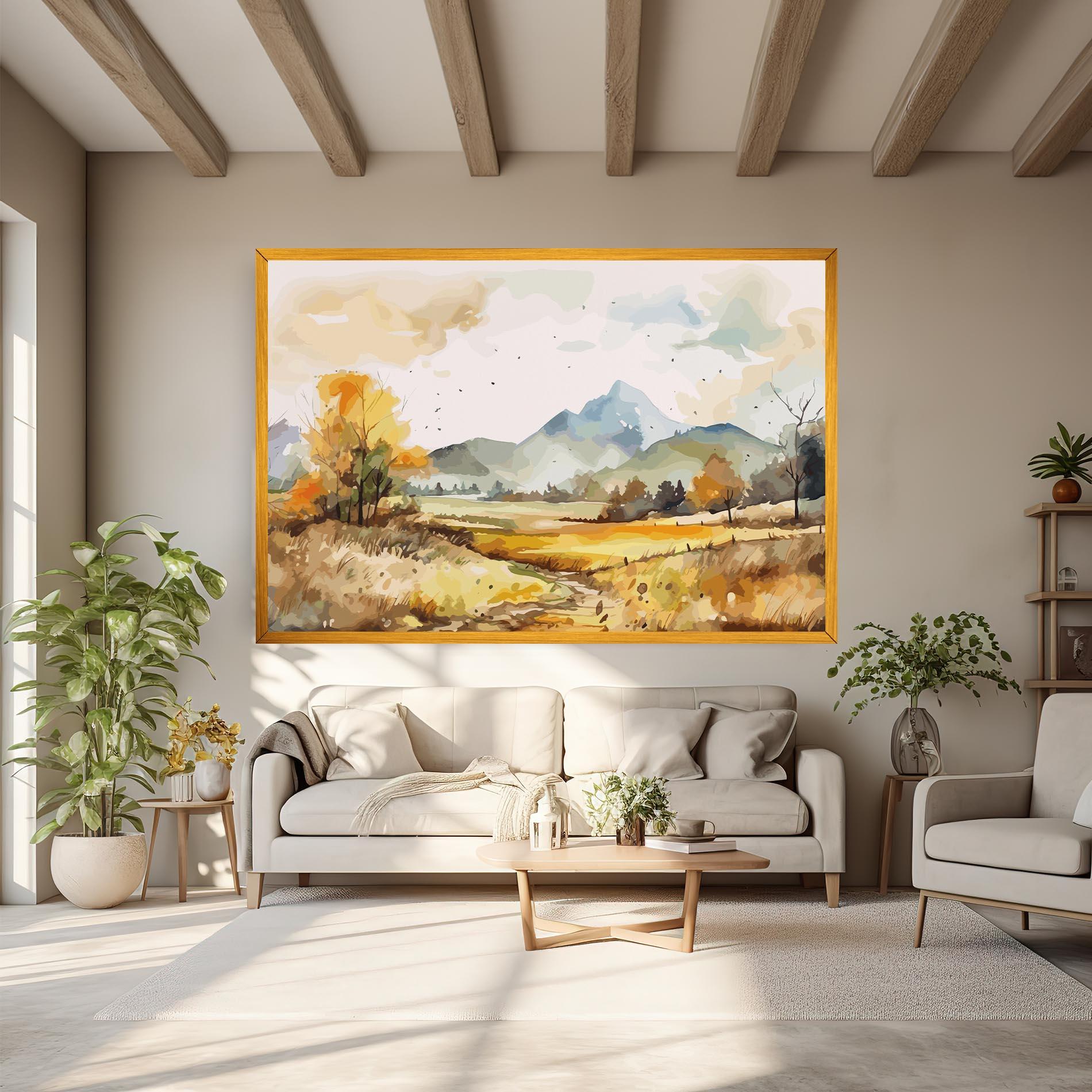 Vászonkép Mountain Rural View mockup 6